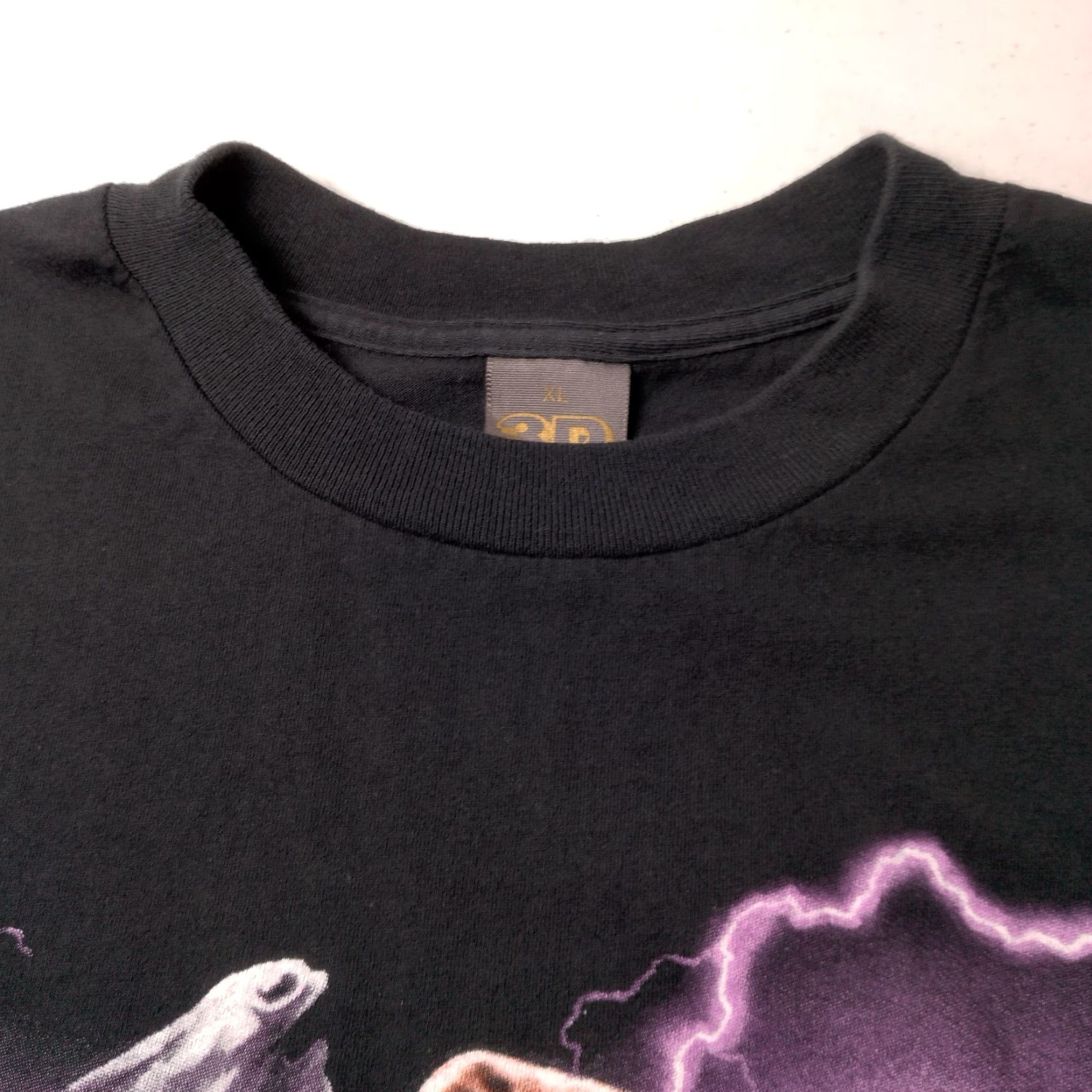 Vintage VINTAGE 3D Emblem T-Shirt Men XL Black Graphic Horse Fight USA Made Short Sleeve Crew Neck Cotton Knit Regular Size US XL / EU 56 / 4 - 5 Thumbnail
