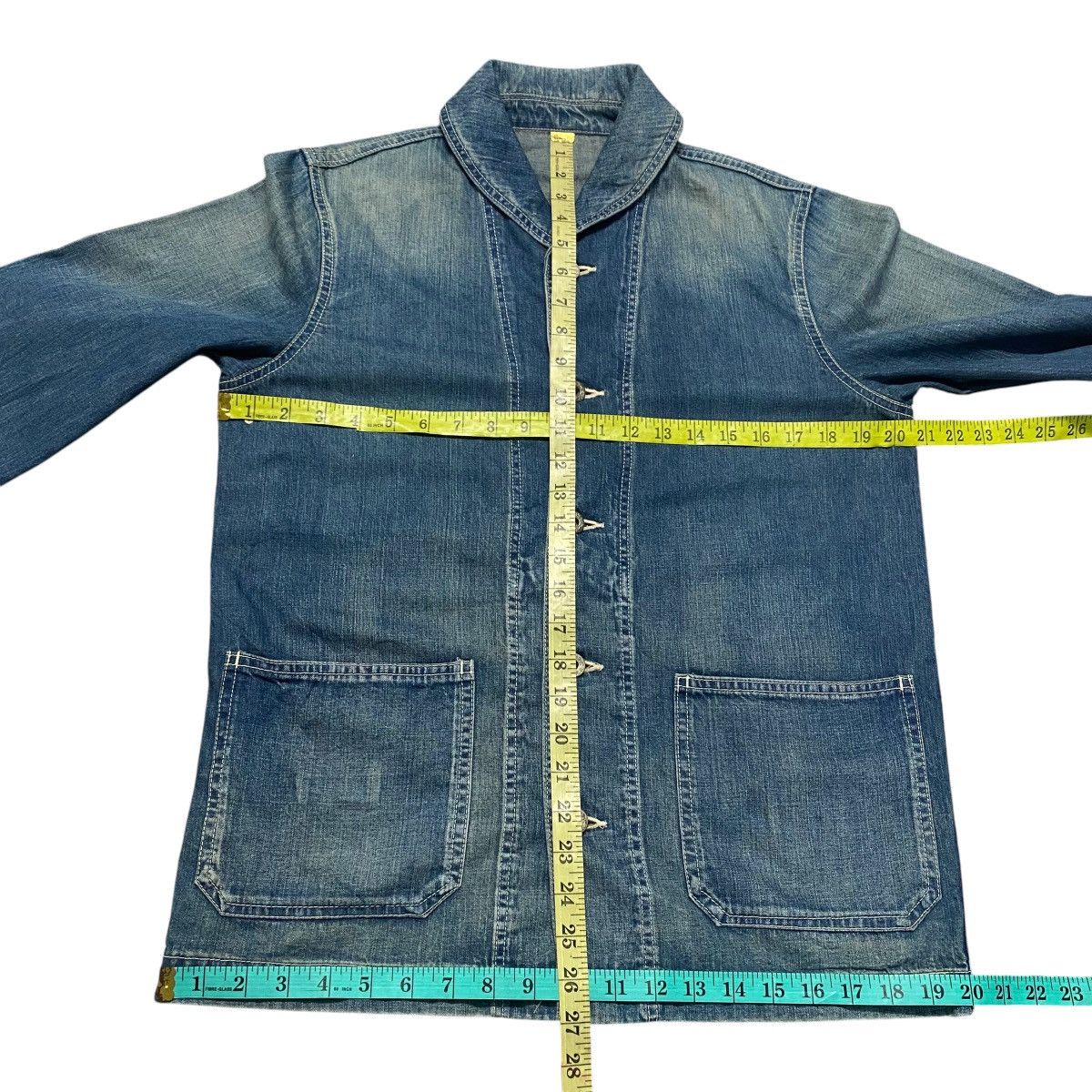 Sophnet. Sophnet US Navy Shawl Collar Denim Jacket Size US M / EU 48-50 / 2 - 14 Thumbnail