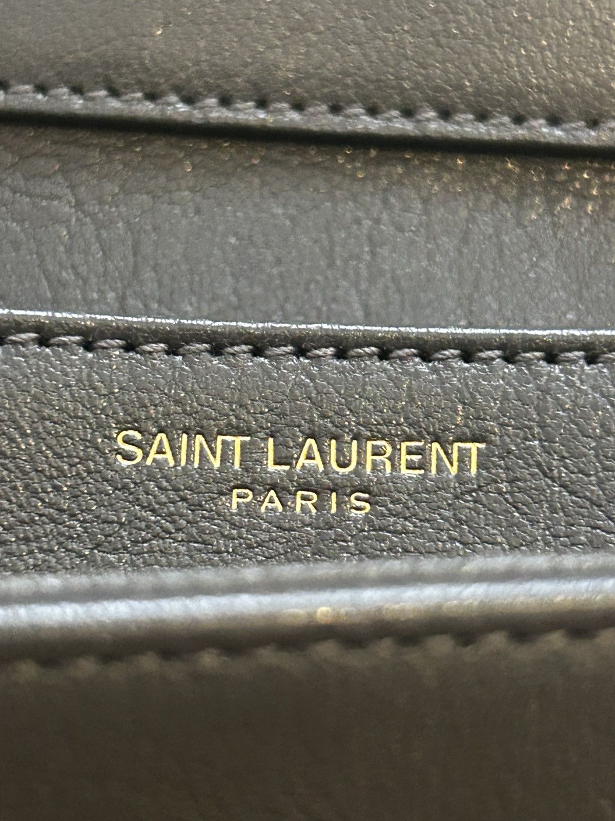 Saint Laurent Paris Saint Laurent Becky Bag - Stormy Grey / Gold Size ONE SIZE - 15 Thumbnail