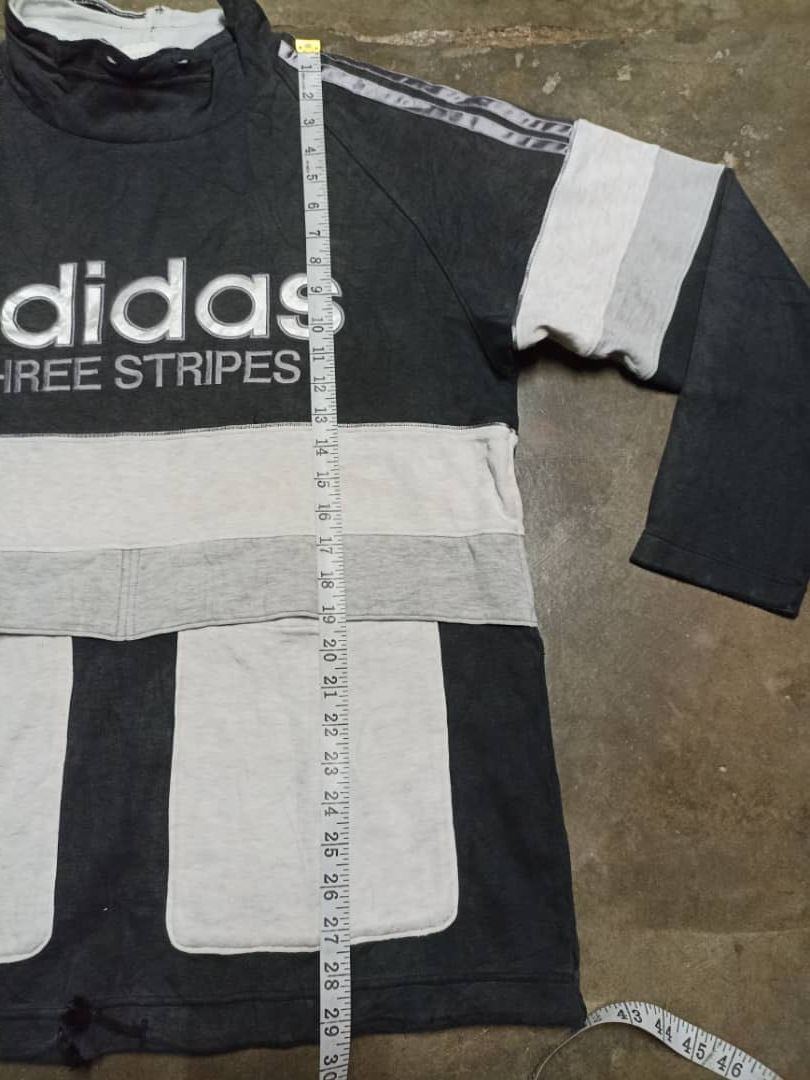 Adidas Vintage Adidas Three Stripes Big Logo Anorak style Size US L / EU 52-54 / 3 - 17 Thumbnail