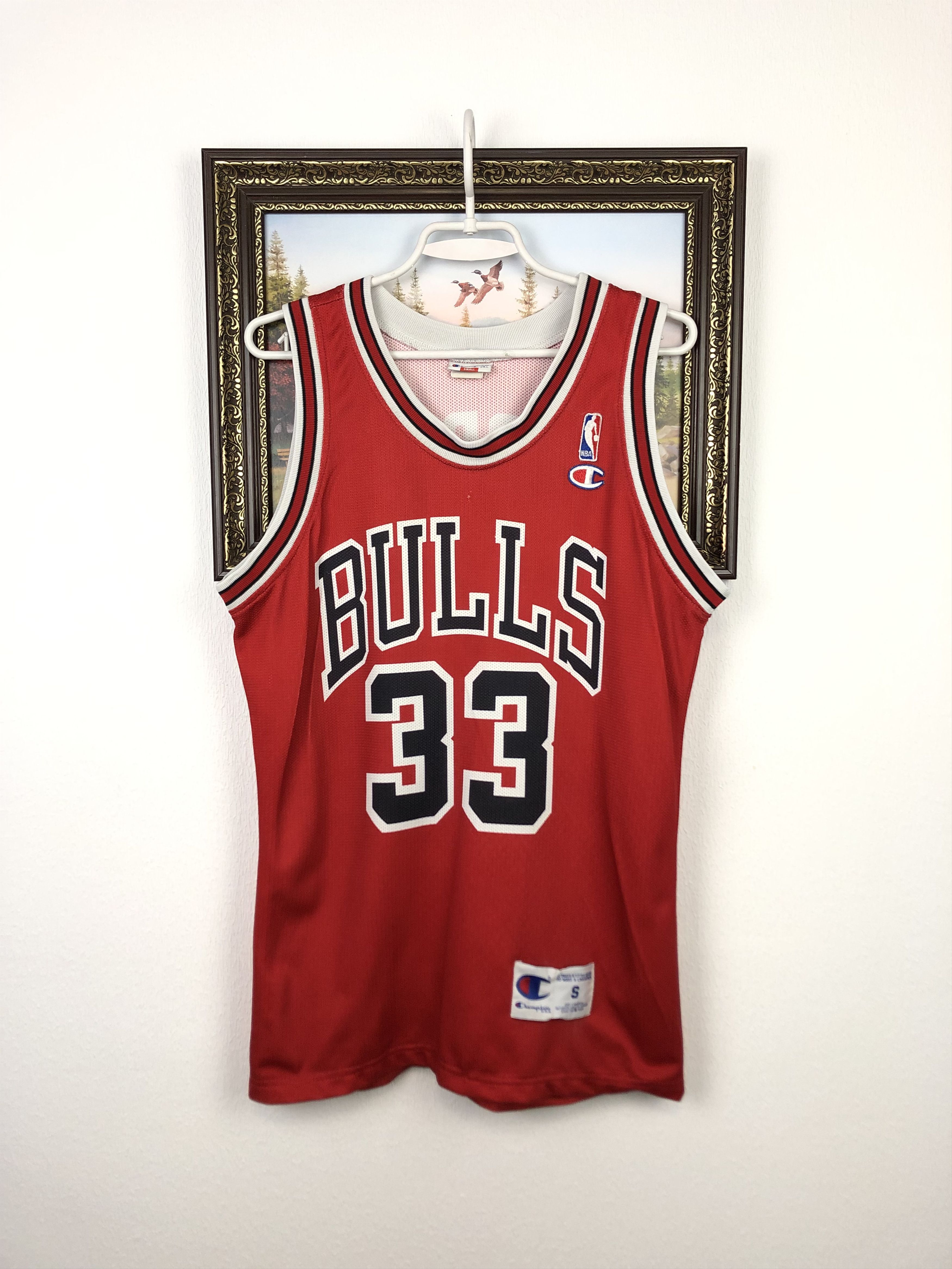Champion Vintage 90's Champion Chicago Bulls NBA Jersey Pippen Mens Size US S / EU 44-46 / 1 - 1 Thumbnail