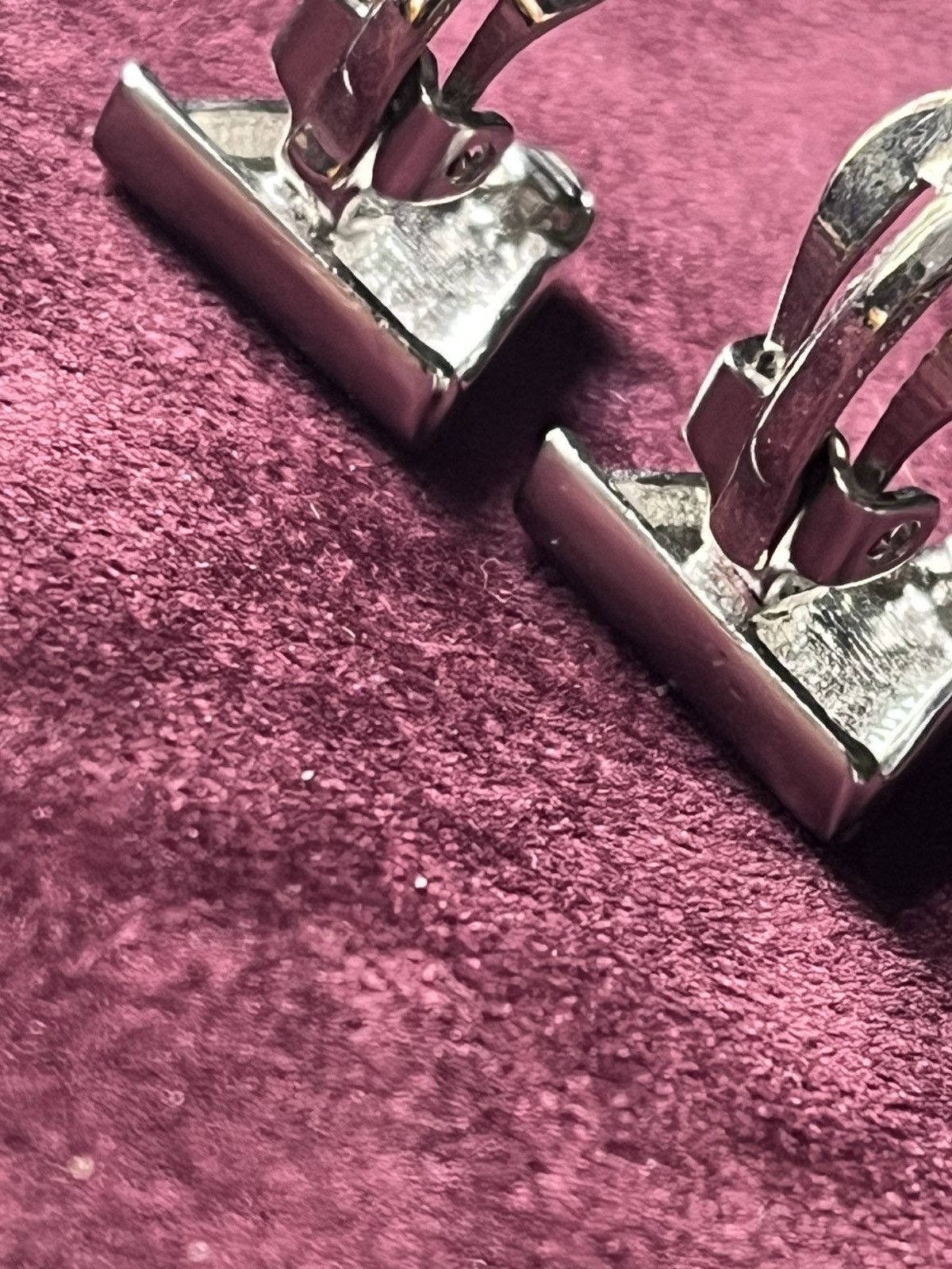 Other Modernist Silver Tone Triangle Geometric Clip Earrings 80s Size ONE SIZE - 5 Thumbnail