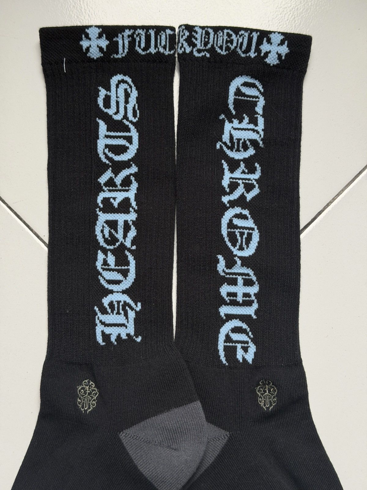 Chrome Hearts Fuck You Sport Socks Green/Orange - Large | Grailed