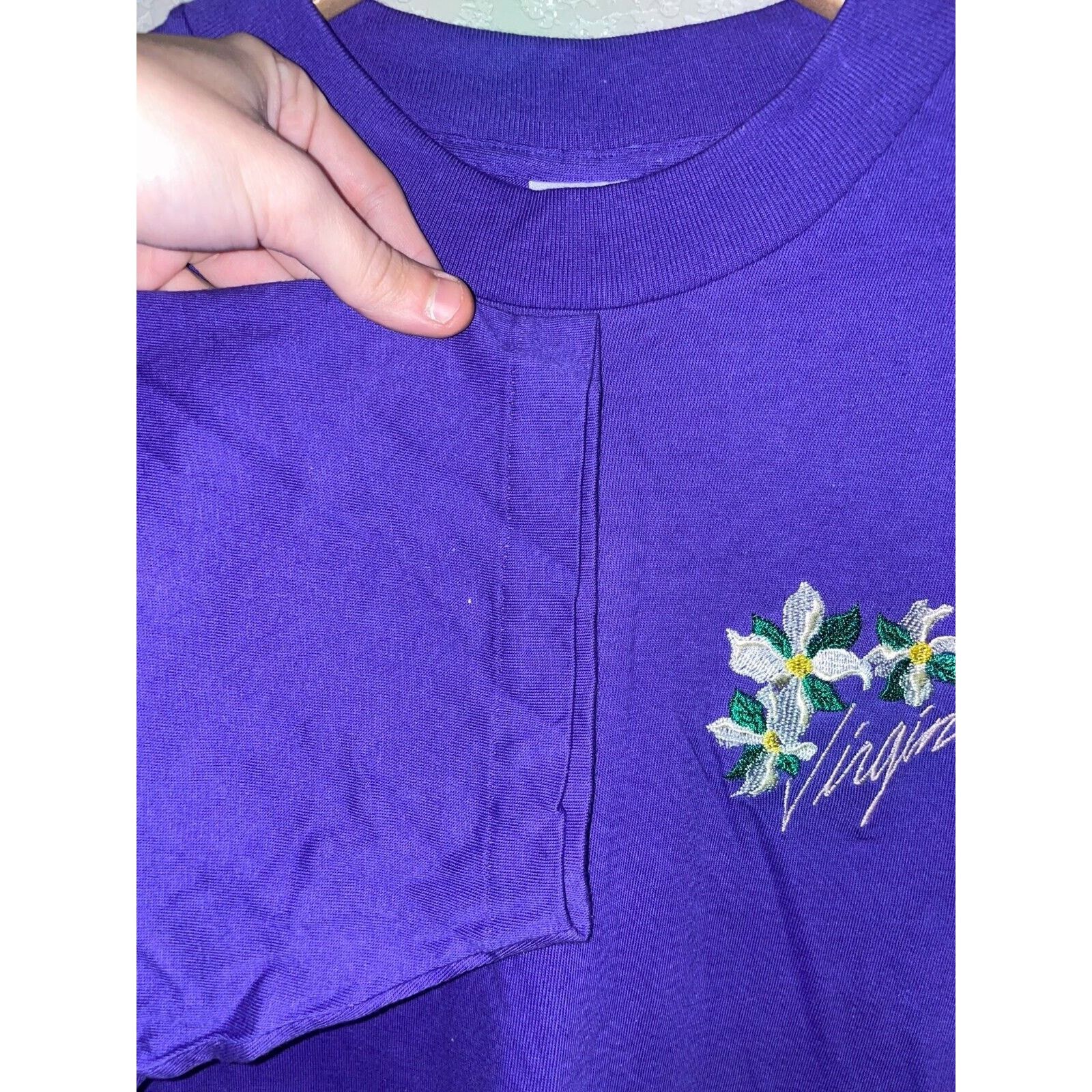 Vintage Vintage Murina Shirt Virginia Flower Purple Tee 90s VTG L Size US L / EU 52-54 / 3 - 4 Thumbnail