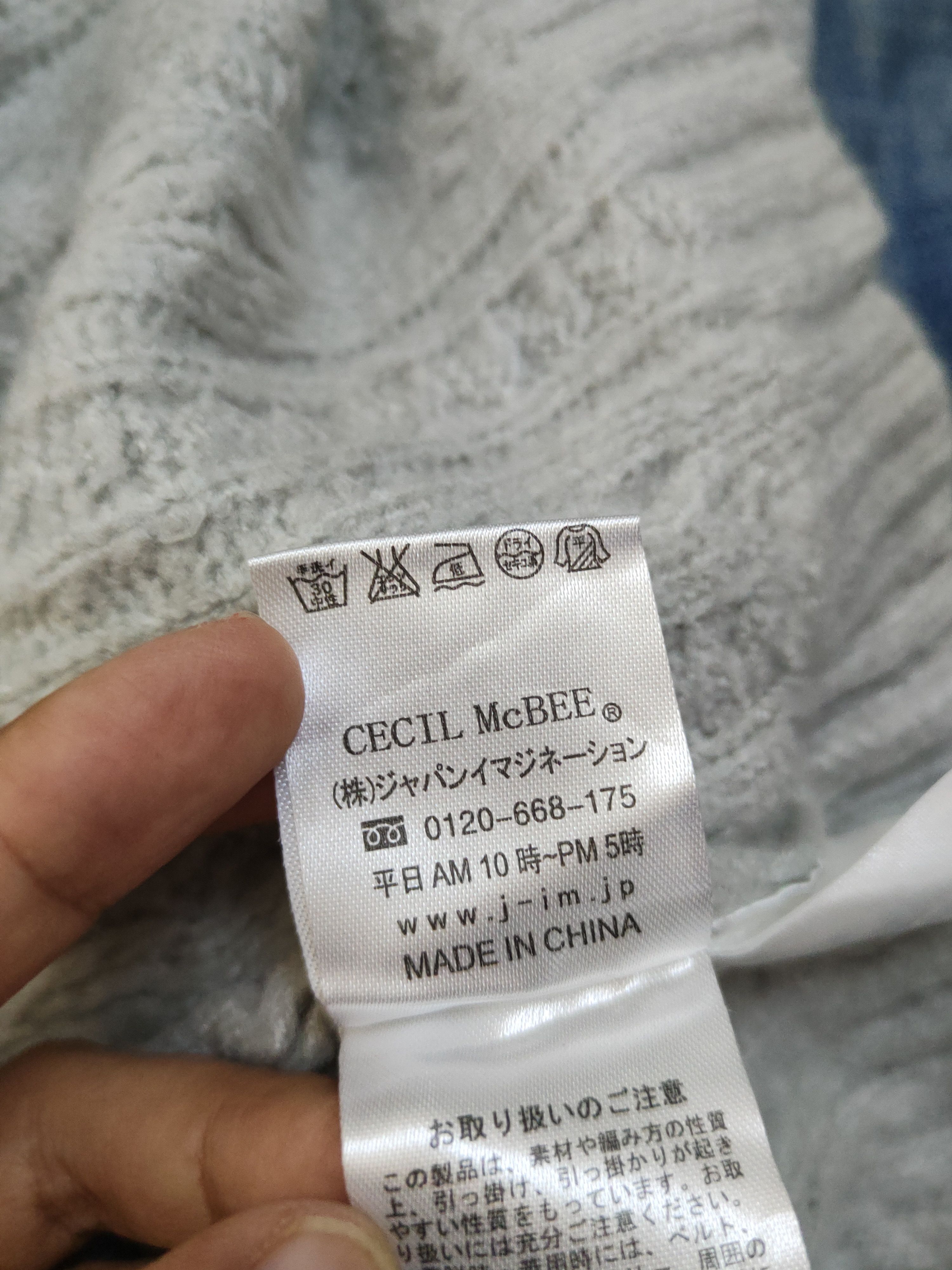 Aran Isles Knitwear × Japanese Brand × Vintage Cecil McBee Light Gray Knitwear Sweatshirts #W1683 Size M / US 6-8 / IT 42-44 - 10 Thumbnail