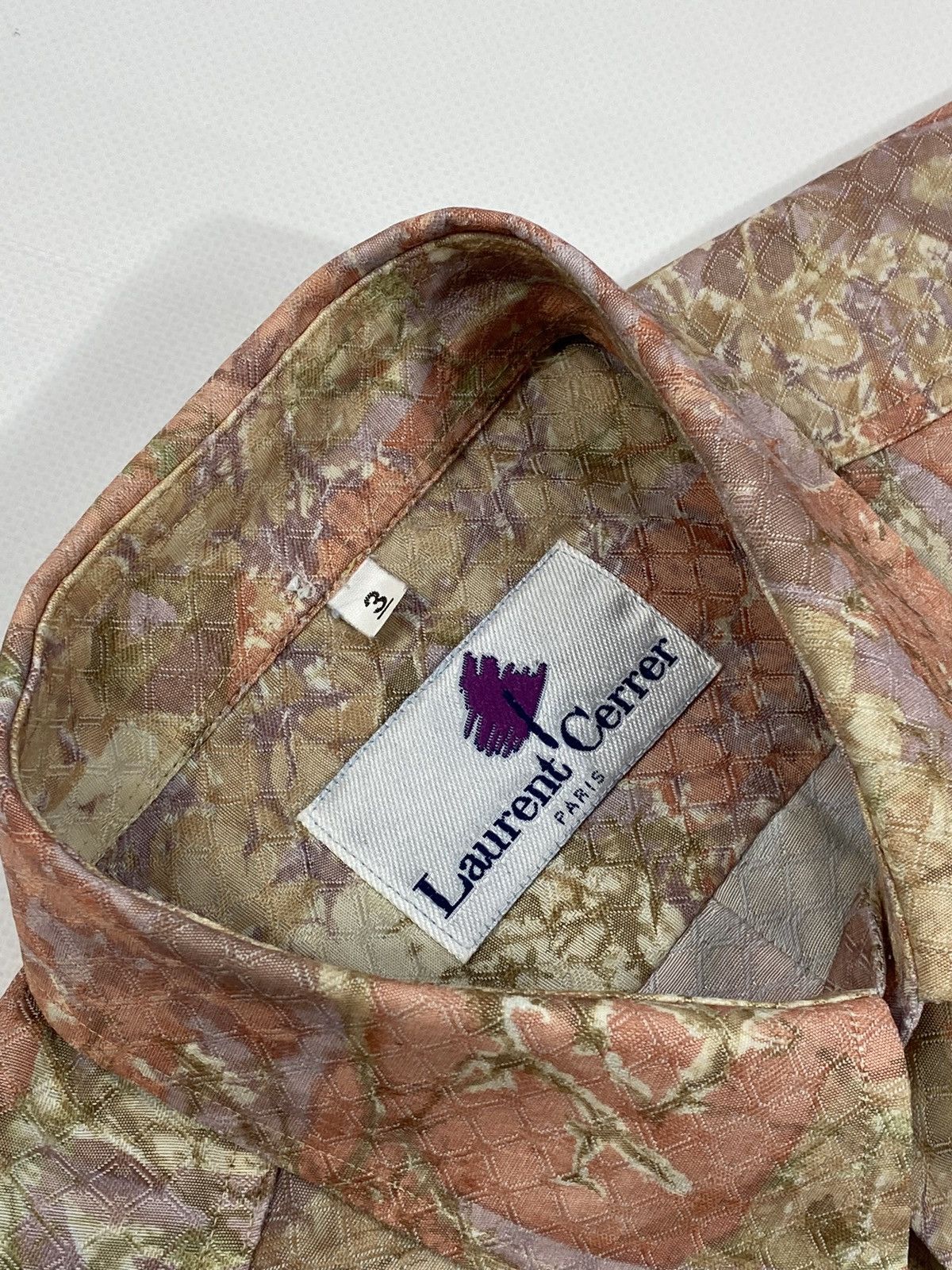 Vintage 90s Lauren Cerrer Paris Party Festival Radiant Waffle Shirt Size US L / EU 52-54 / 3 - 10 Thumbnail