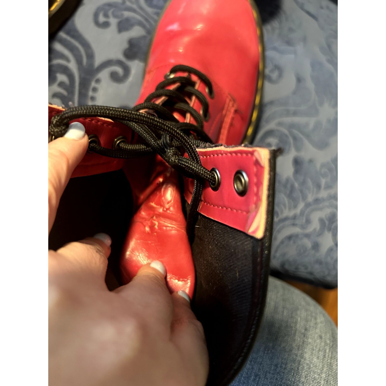 Dr. Martens Dr Martens Pink 1460 Vegan Patent Leather size 8/EU 39 Size US 8 / IT 38 - 2 Thumbnail
