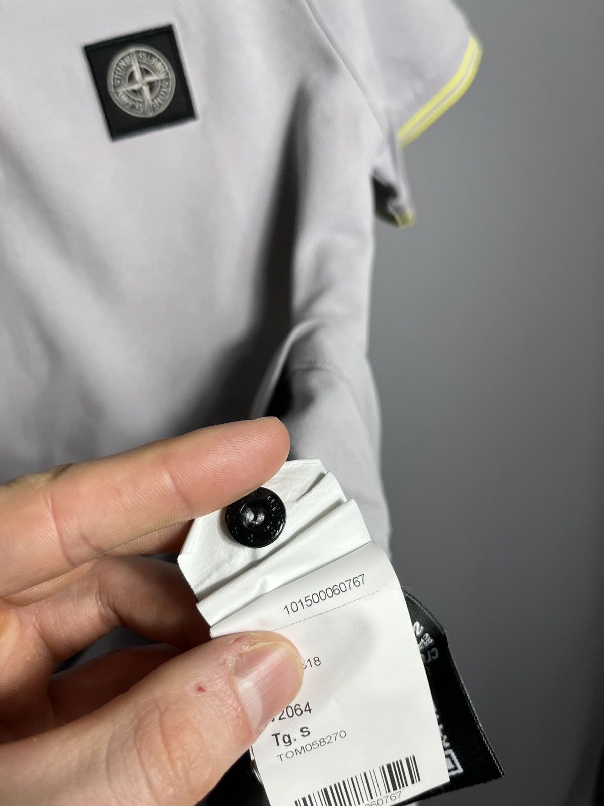 Stone Island stone island 101522s18 gray mens polo shirt Slim Fit cotton Size US S / EU 44-46 / 1 - 6 Thumbnail