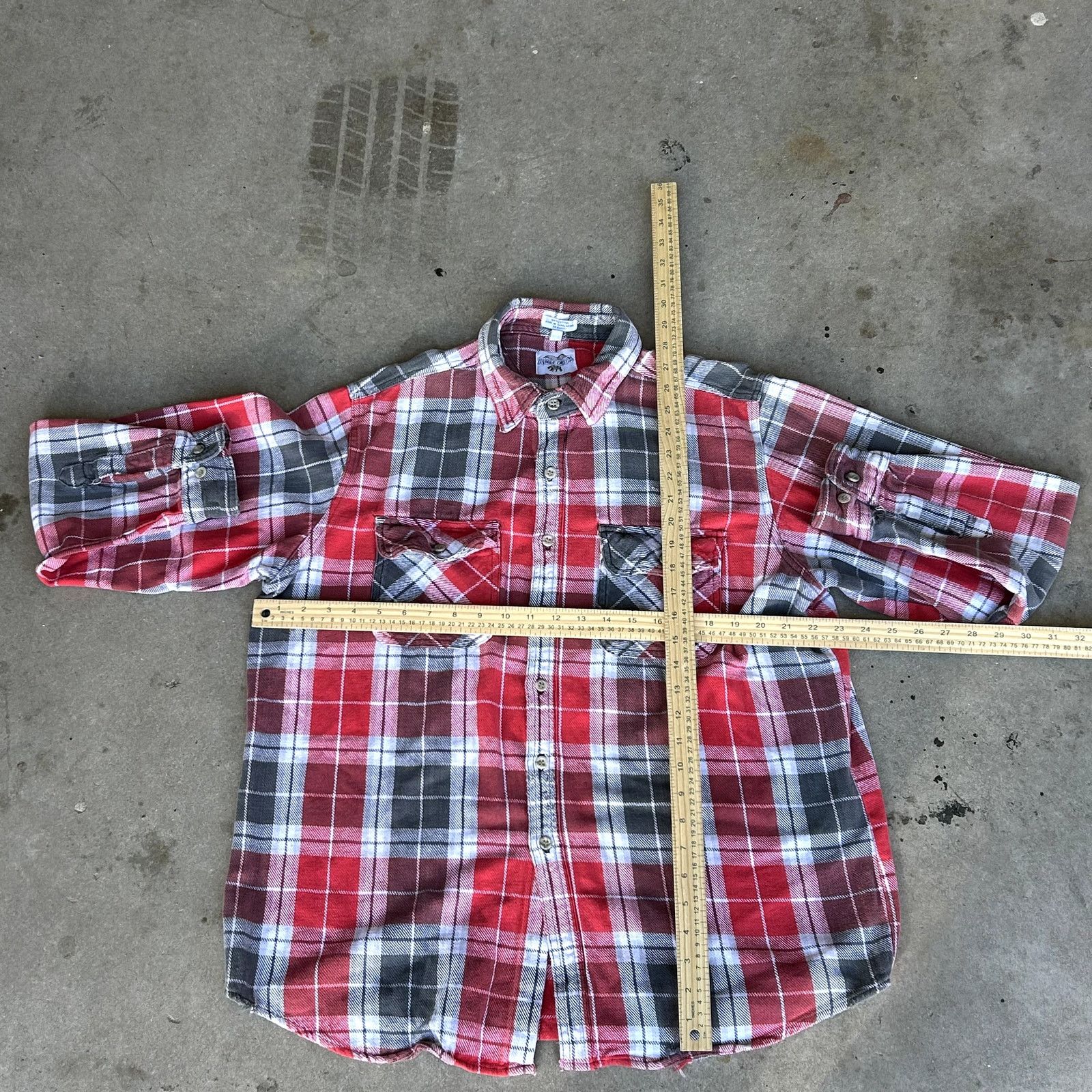 Vintage Vintage Eagle Crest Red & White Flannel Shirt XL Size US XL / EU 56 / 4 - 5 Thumbnail