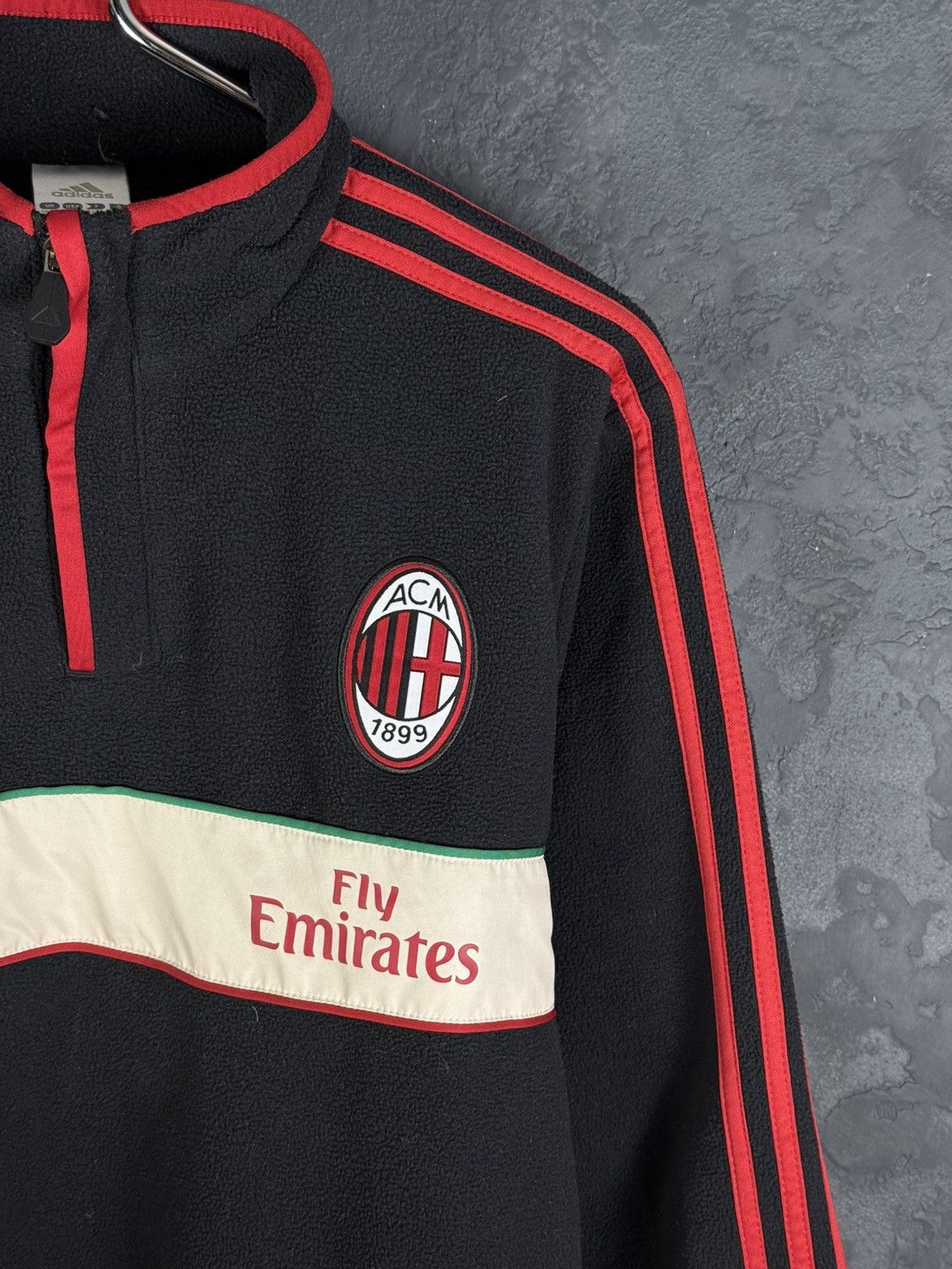 Adidas Adidas MILAN 2012-2013 Football Fleece Sweatshirt 1/4 zip Size US L / EU 52-54 / 3 - 5 Thumbnail
