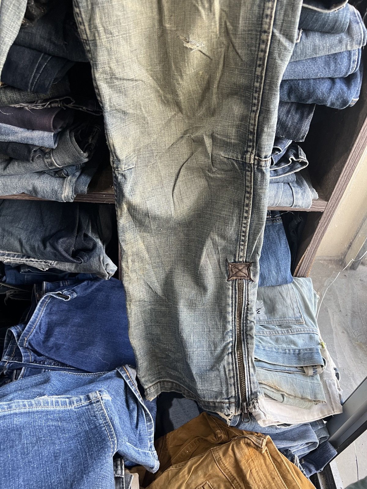 Z Brand 🔥Vintage Z Brand Double Knee Distressed Denim Size US 35 - 6 Thumbnail