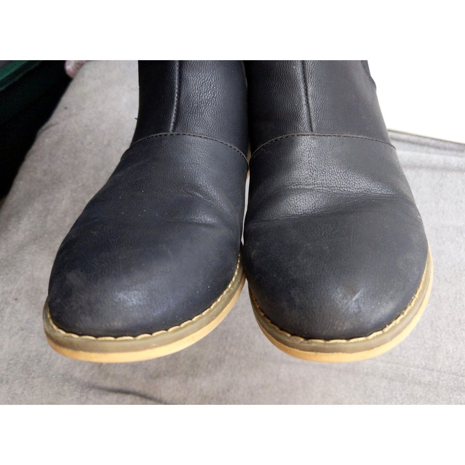 Vintage Rocket Dog Boots Womens 7.5 38 Black Synthetic Chelsea Ankle Booties Size US 8 / IT 38 - 3 Thumbnail