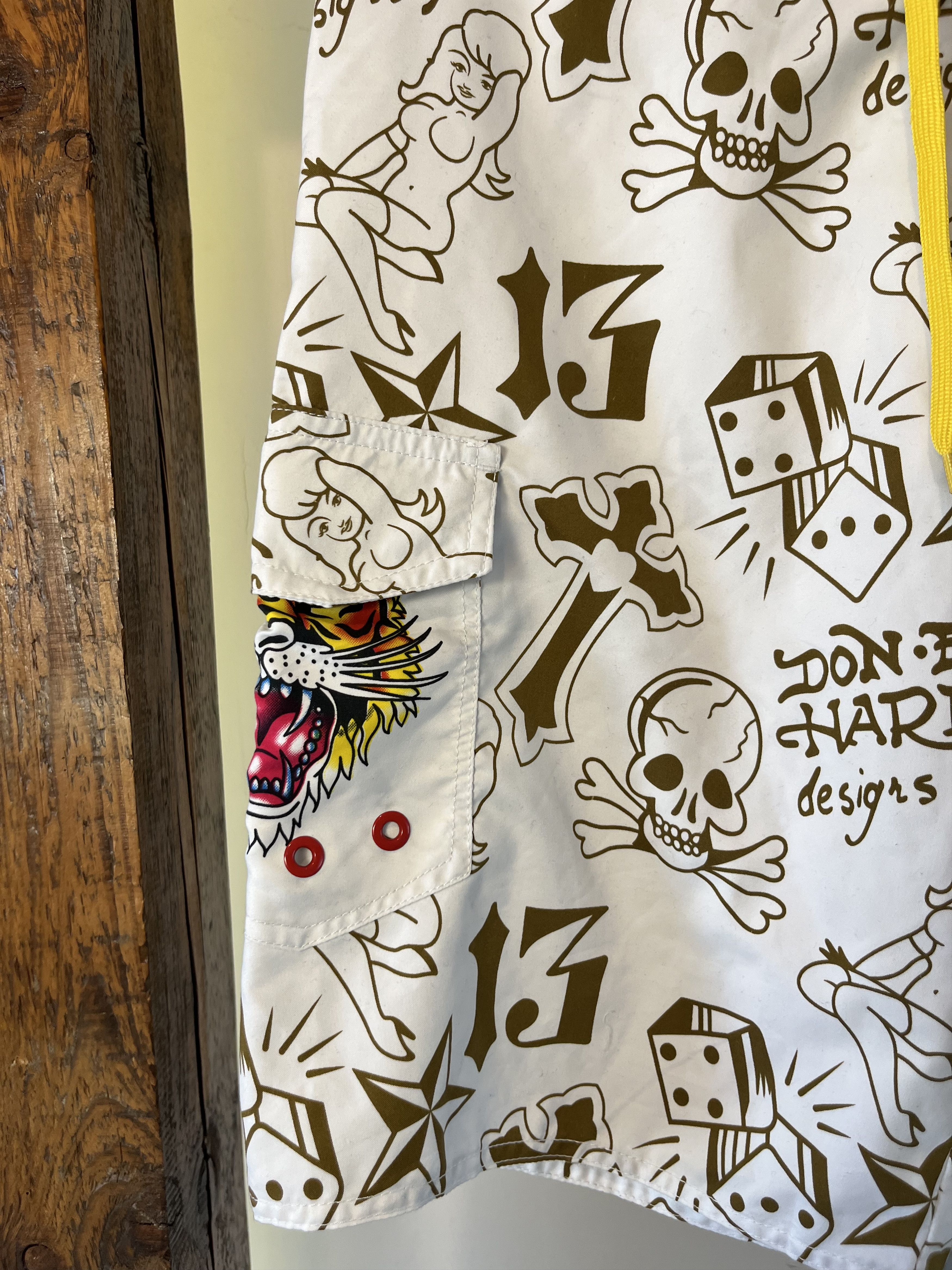 Christian Audigier Ed Hardy by Christian Audigier Beach Swimming Shorts Size US 34 / EU 50 - 3 Thumbnail