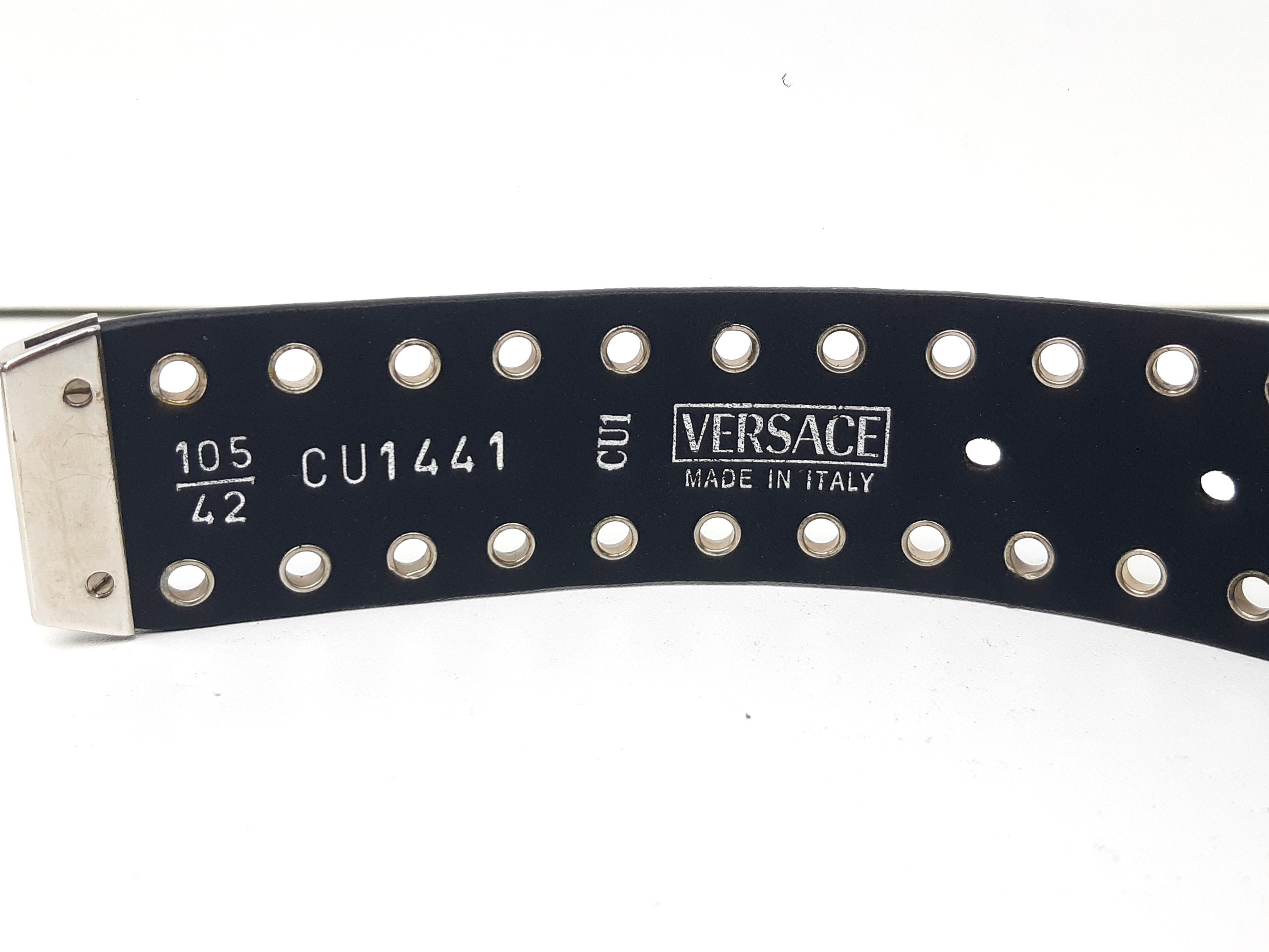 Versace Vintage VERSACE Italy 105/42 Men Belt Black Leather NEW Size 42 - 11 Thumbnail