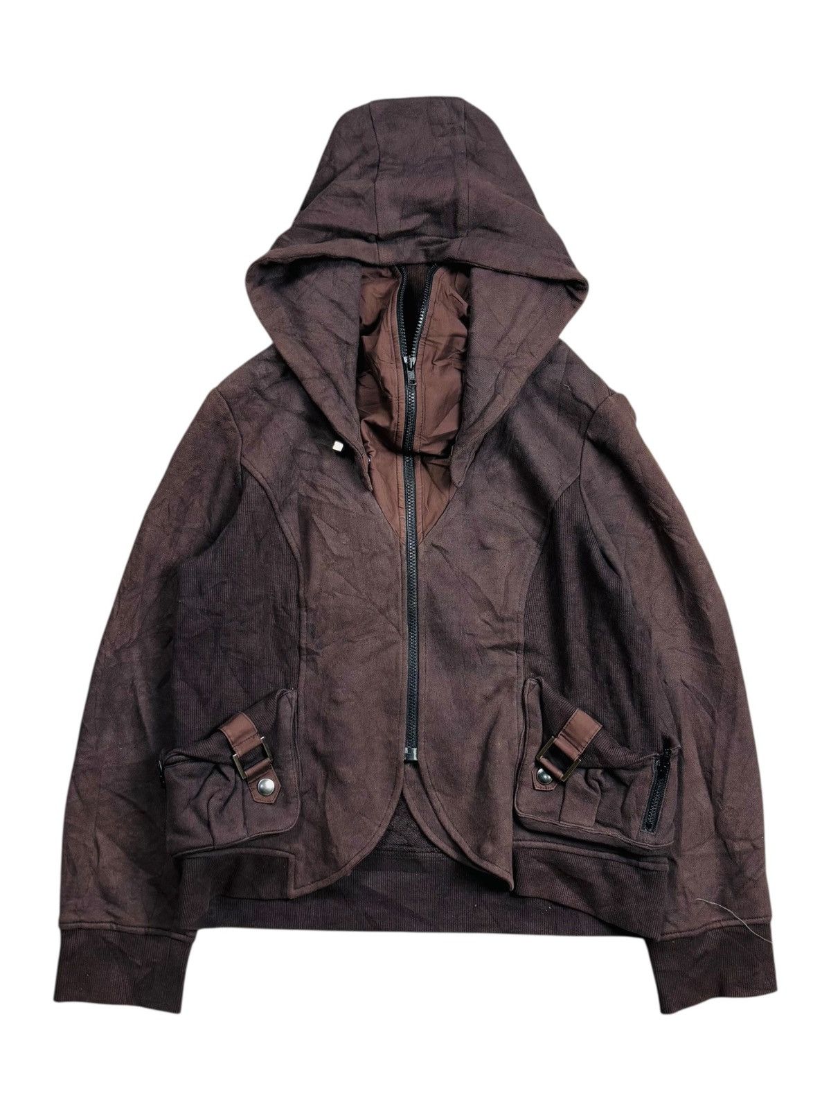 2000s Look Low - Double Chest Gimp Hooded Jacket