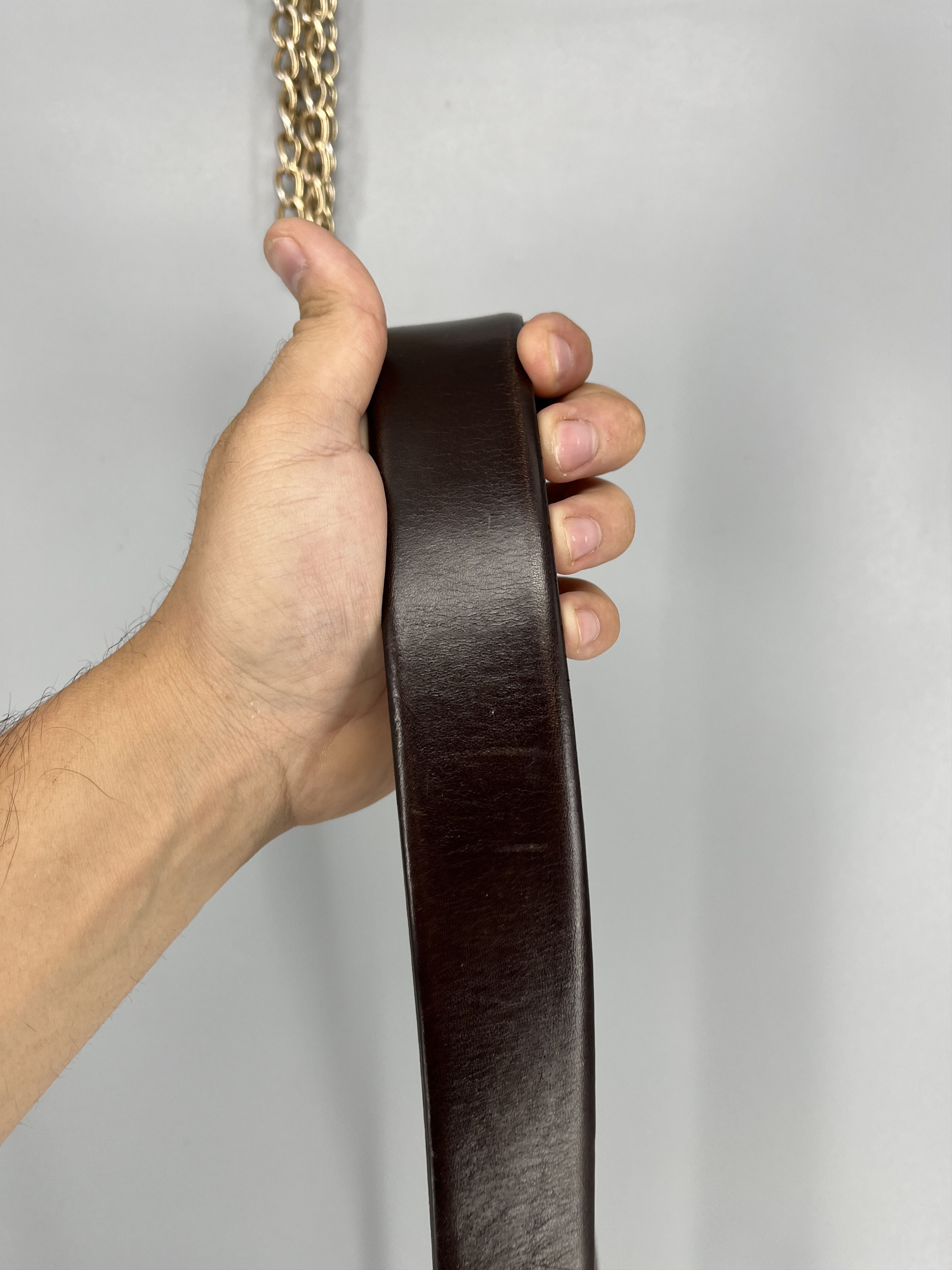 Hugo Boss Hugo Boss Brandon Handmade Dark Brown Leather Belt Men's Size ONE SIZE - 7 Thumbnail