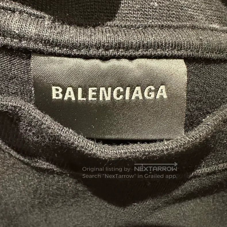 Balenciaga Balenciaga Double B Ink Splatter Destroyed Black Short Sle Size US XXS / EU 40 - 3 Thumbnail