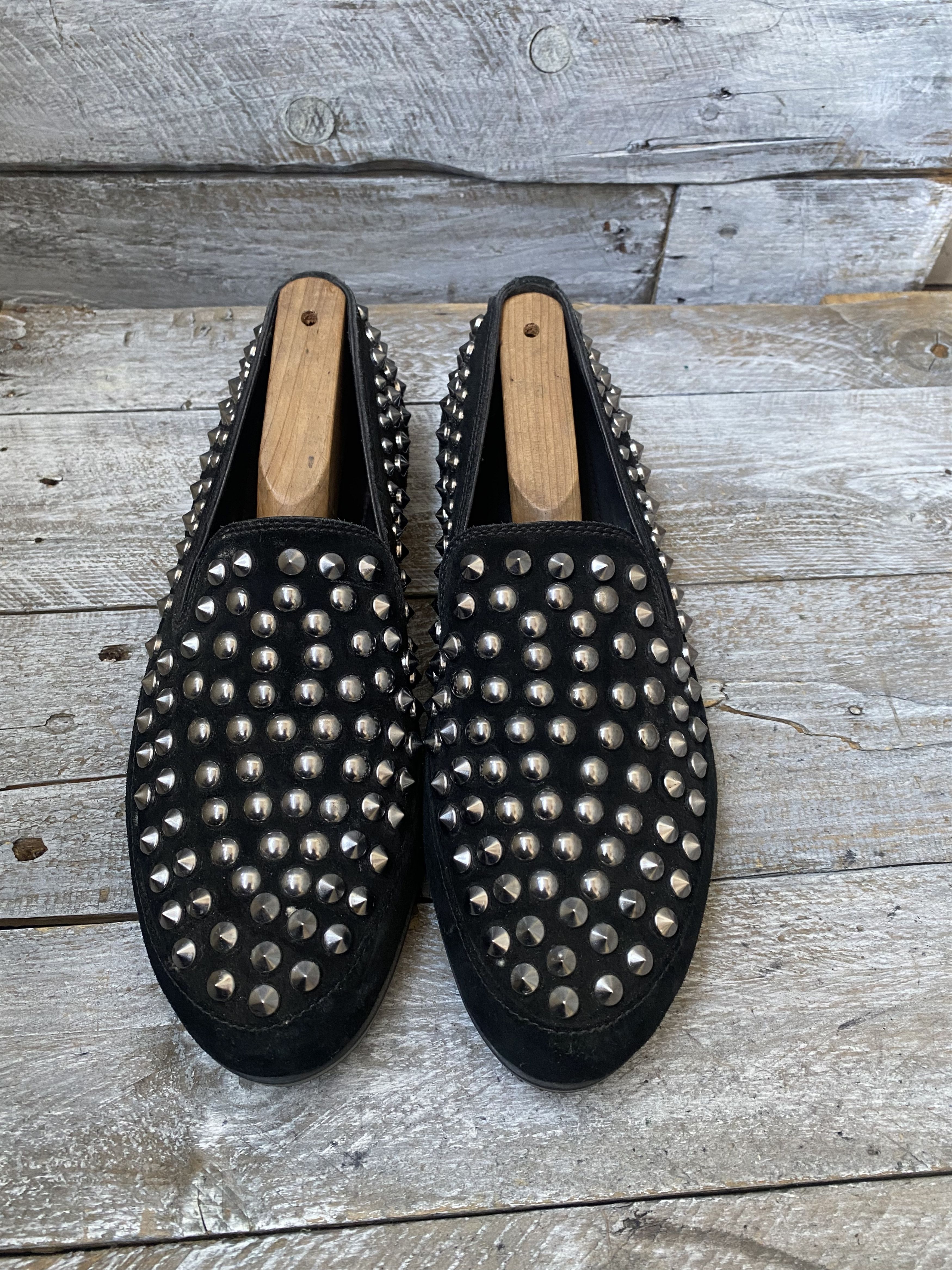 Prada Prada studded,spiked slip on leather shoes Size US 8 / EU 41 - 1 Thumbnail