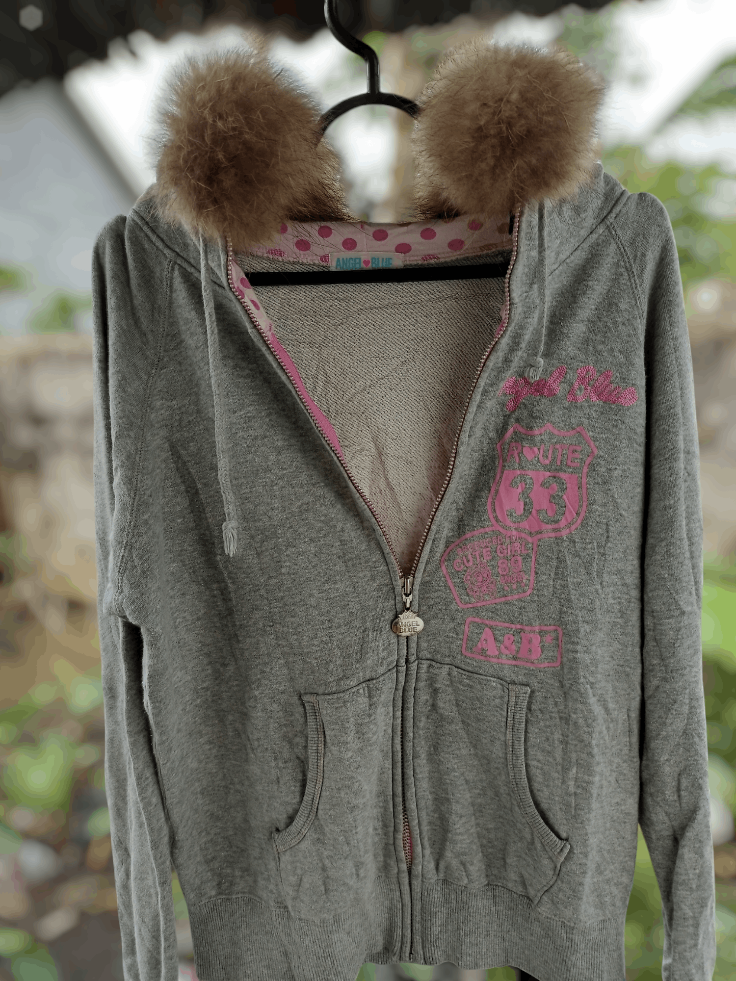 Angel Blue × Japanese Brand × Le Grande Bleu (L.G.B.) "ANGLE 💙 BLUE" R❤️ute 33 Fur Hoodie LGB Style Size US M / EU 48-50 / 2 - 11 Thumbnail