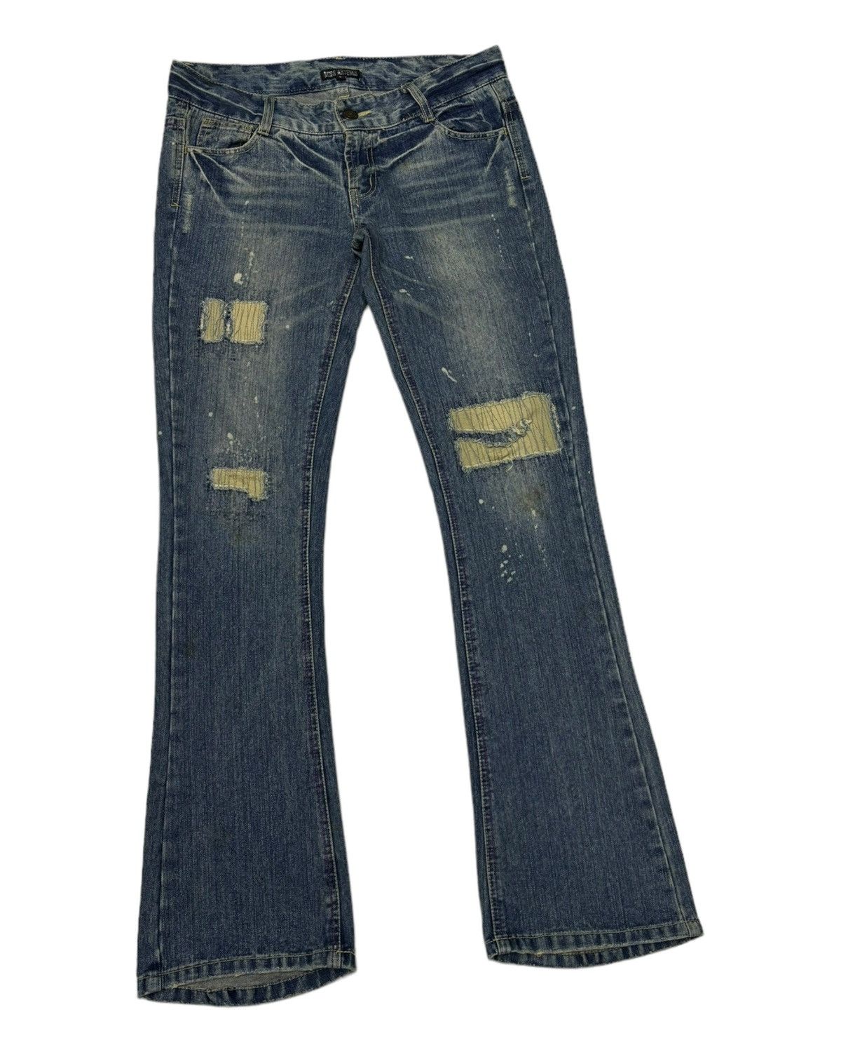 If Six Was Nine VINTAGE MISS ARTEMIS FLARED JEANS DISTRESS RARE FLARE DENIM Size 32" / US 10 / IT 46 - 7 Thumbnail