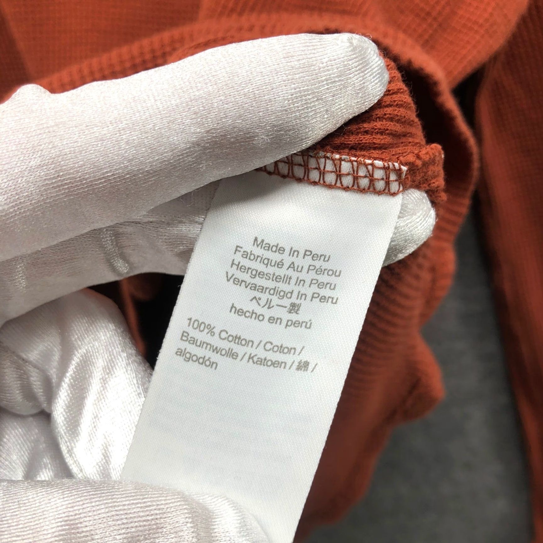 Madewell VINTAGE Madewell Waffle Knit Pocket Tee Womens XS Long Sleeve Tan Brown Crewneck Cotton Size XS / US 0-2 / IT 36-38 - 4 Thumbnail