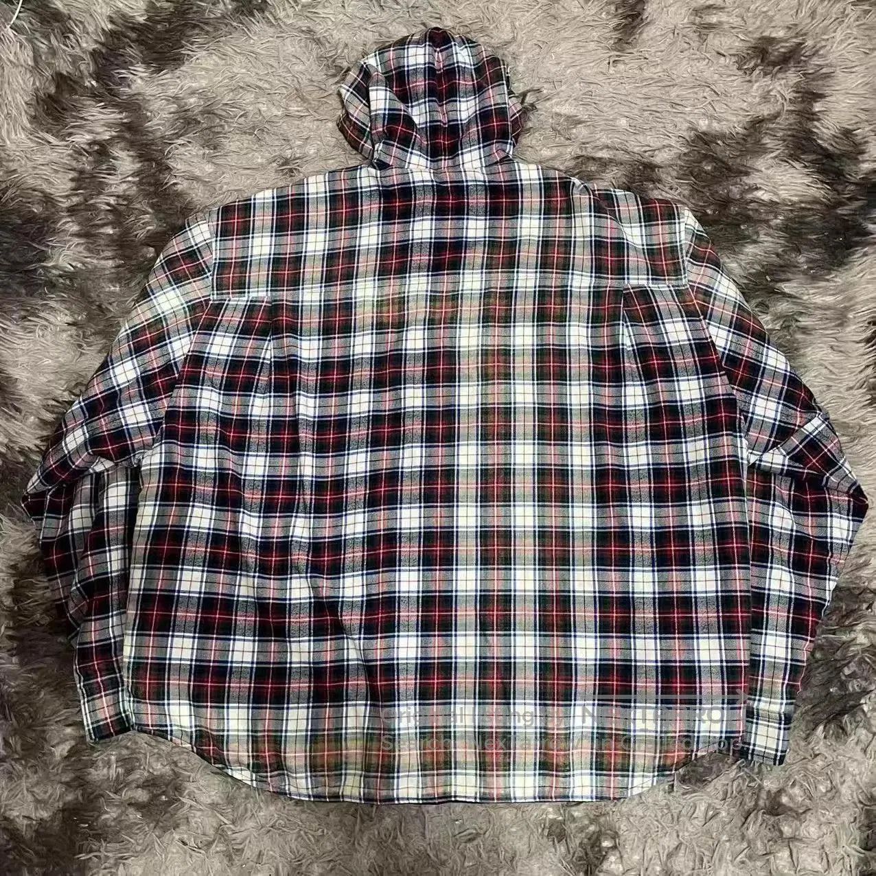 Balenciaga Plaid Hooded Long-Sleeve Shirt. Size US XS / EU 42 / 0 - 2 Thumbnail