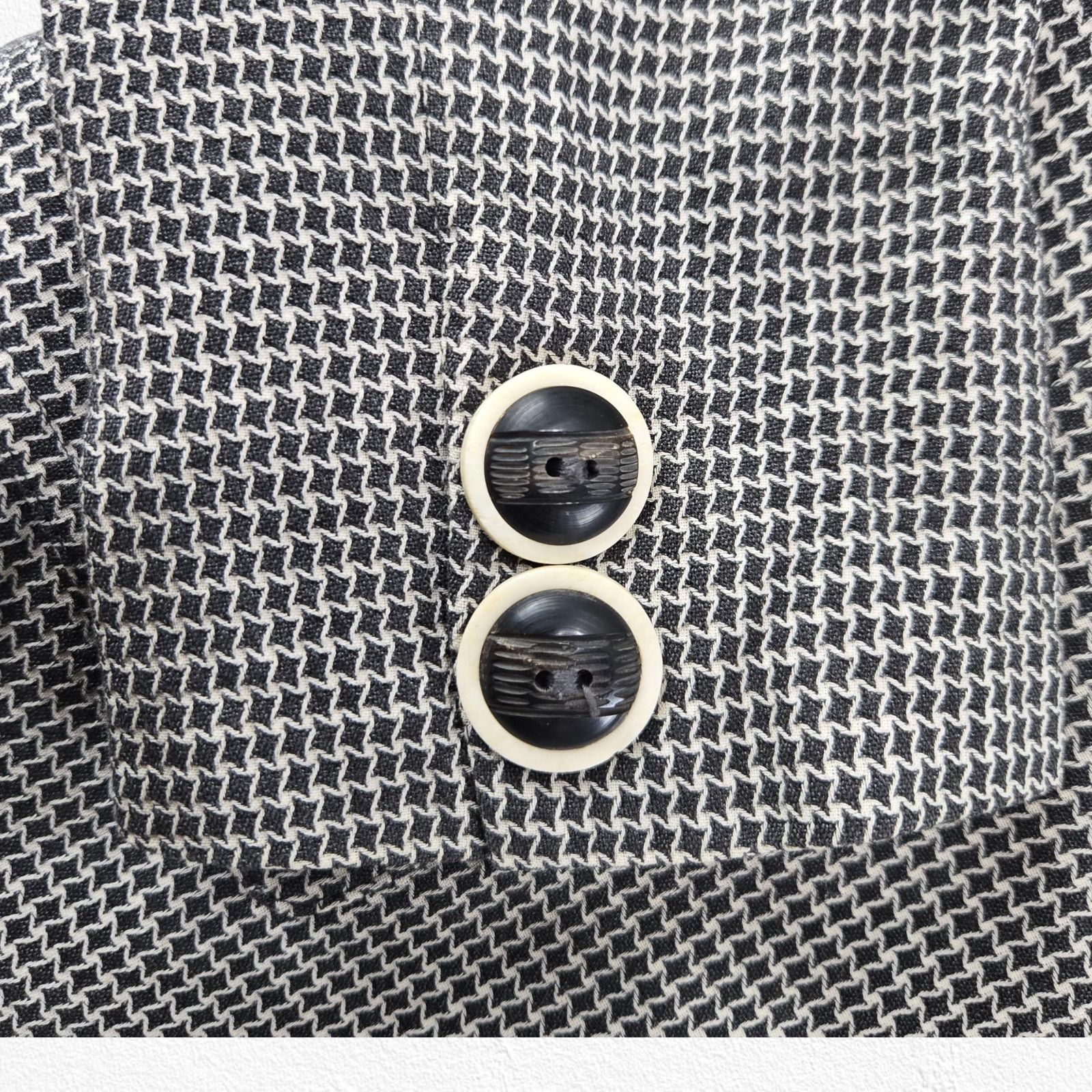 Vintage Vintage Mariella Burani Houndstooth Longline Blazer Size 4 Size S / US 4 / IT 40 - 4 Thumbnail
