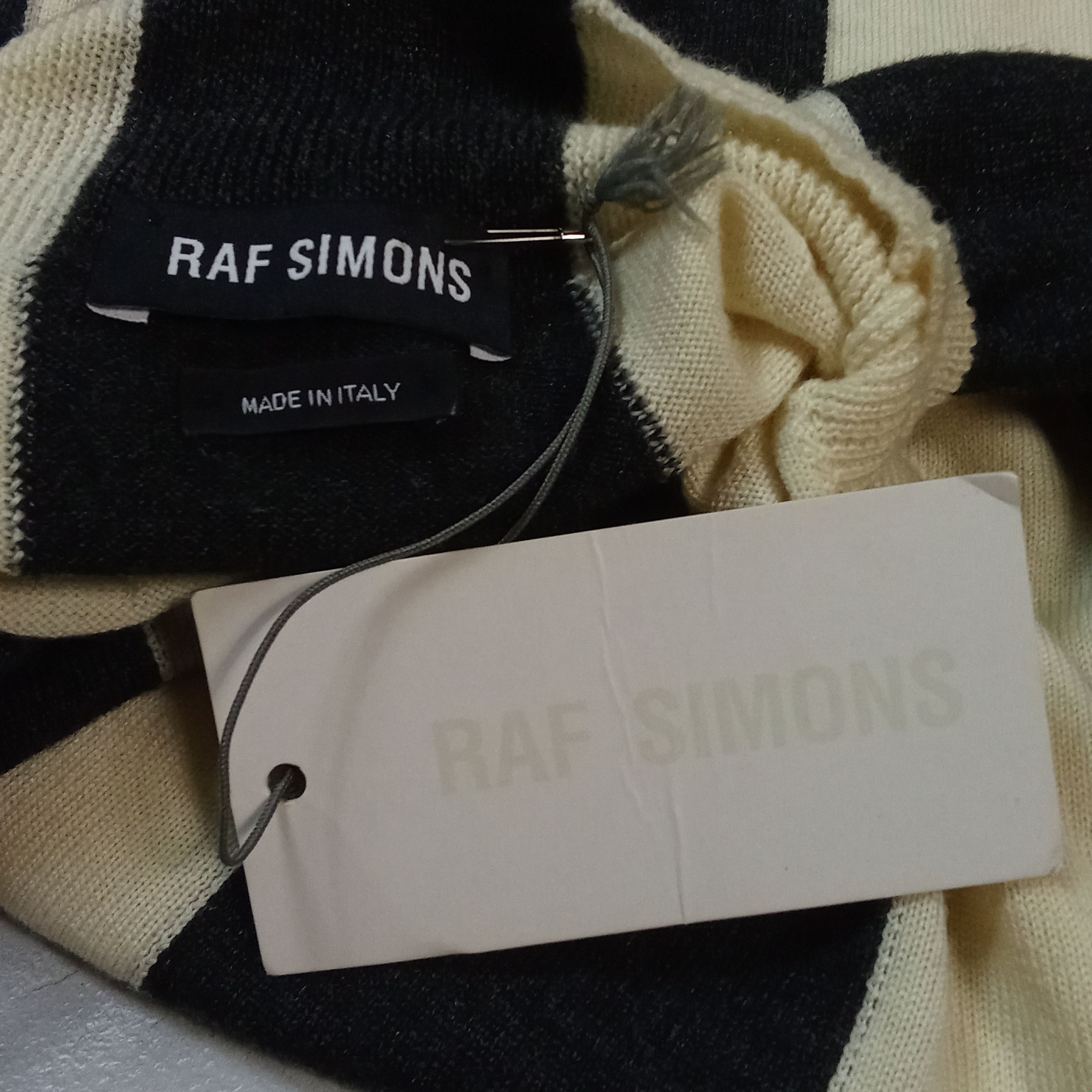 Raf Simons Raf Simons - F/W'10 - Striped Mock Neck - Wool Sweater Size US S / EU 44-46 / 1 - 7 Thumbnail