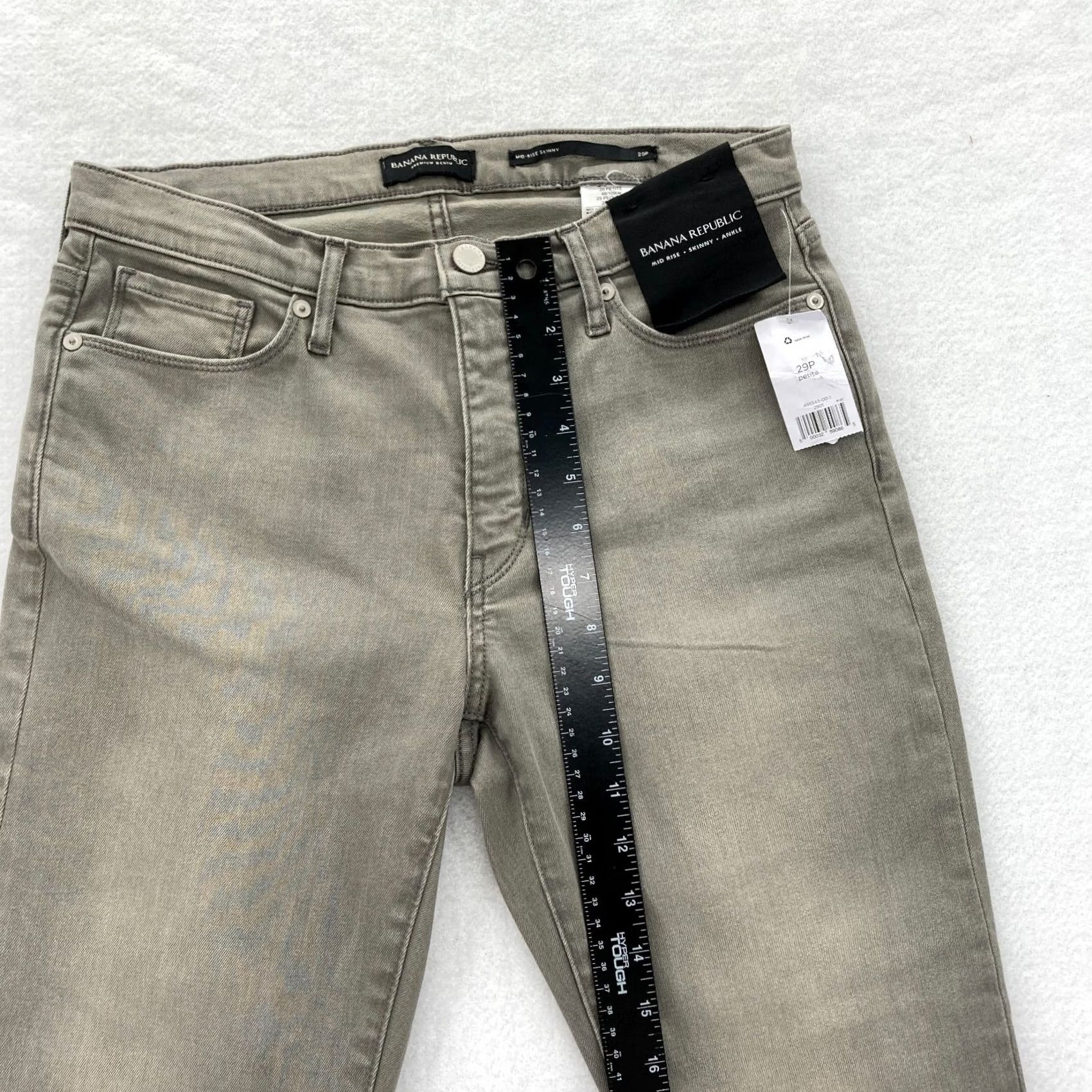 Banana Republic Banana Republic Premium Denim Jeans Women's 29P Gray Stretch Mid Rise Skinny NWT Size 29" - 6 Thumbnail