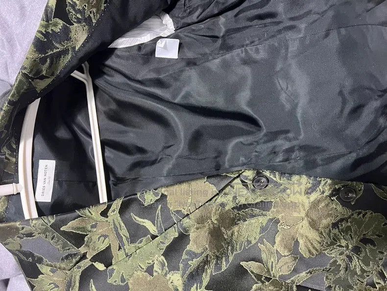 Dries Van Noten Dries Van Noten Green Jacquard Blazer. Size US M / EU 48-50 / 2 - 5 Thumbnail