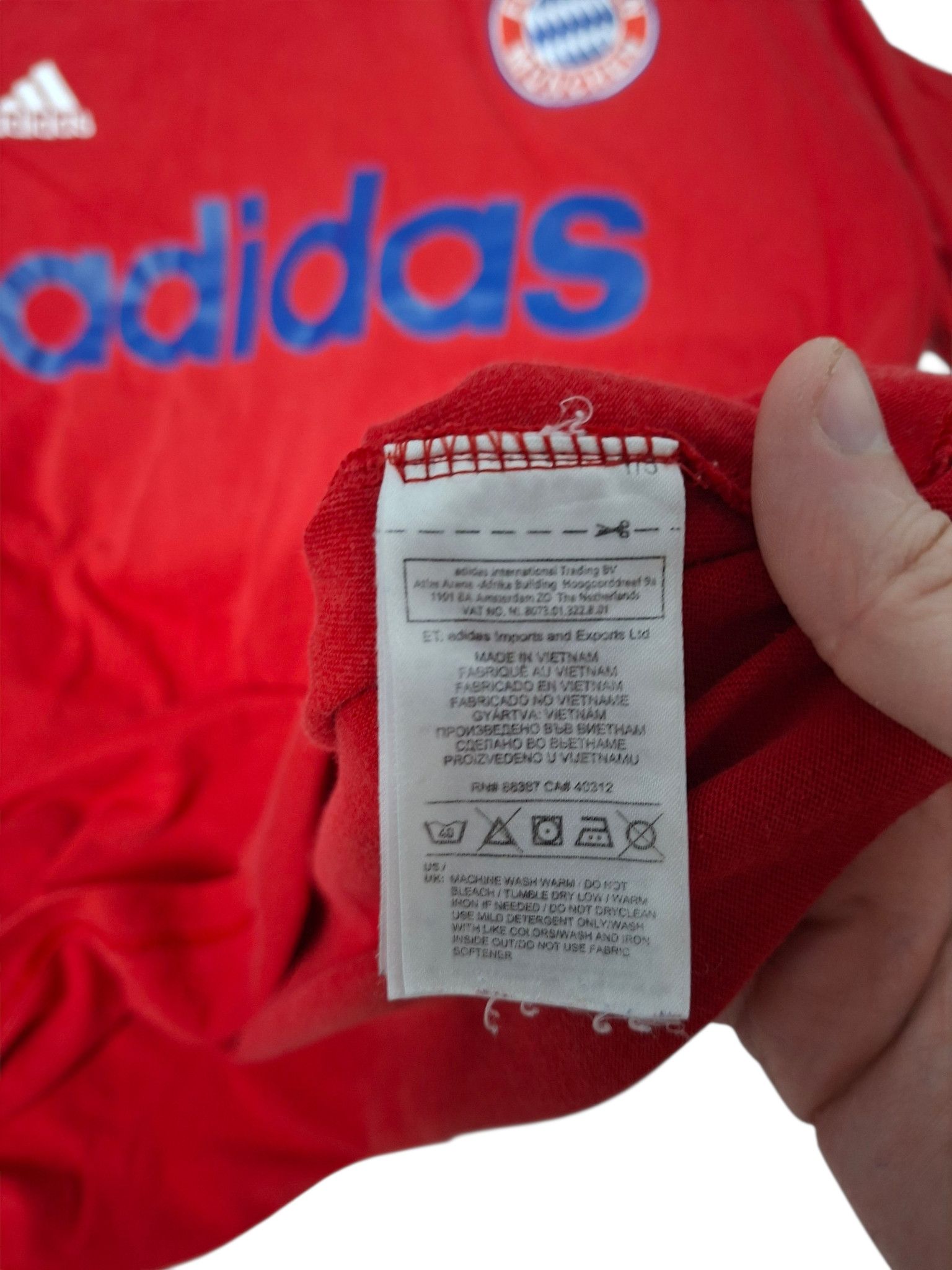 Adidas BAYERN MUNICH ADIDAS BIG LOGO VINTAGE TEE Size US L / EU 52-54 / 3 - 5 Thumbnail