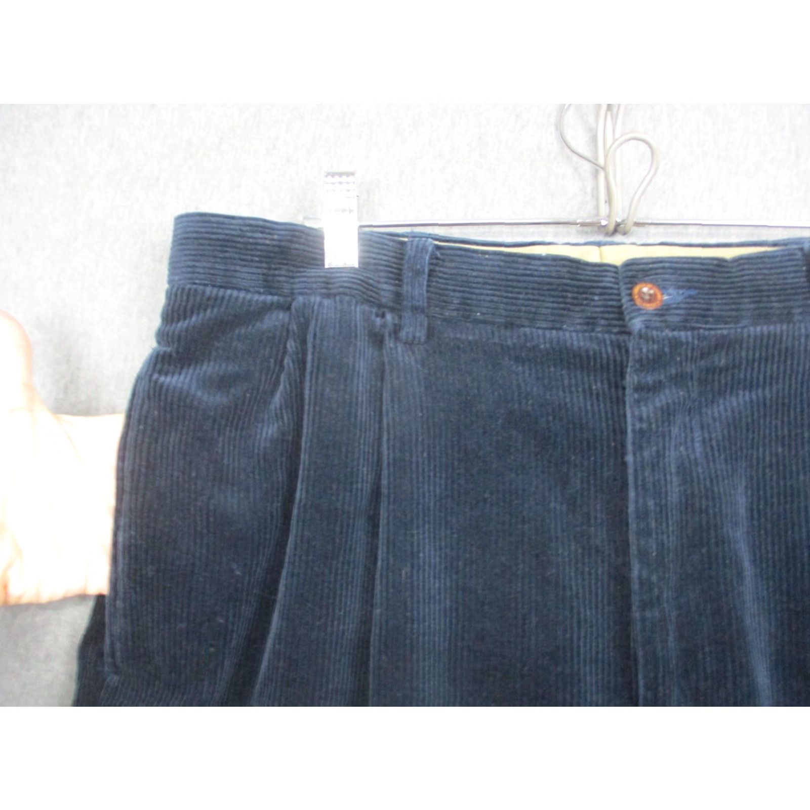 Polo Ralph Lauren Polo Ralph Lauren Pants Mens 35x29 Navy Blue Corduroy Pleated Classic Cuffed Size US S / EU 44-46 / 1 - 2 Thumbnail