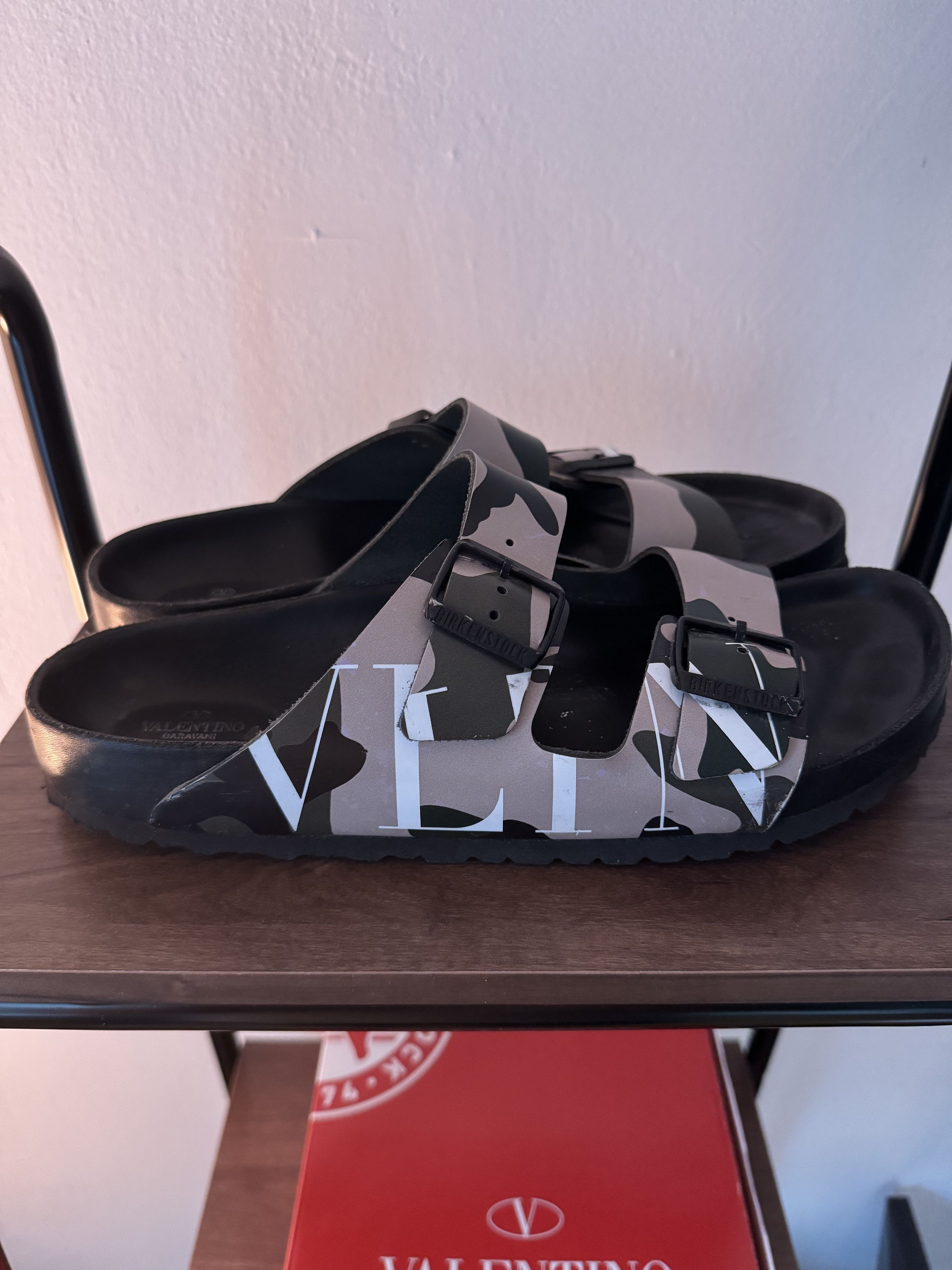 Birkenstock Valentino Garavani x Birkenstock "VLTN" Camo Sandals Size US 11 / EU 44 - 3 Thumbnail