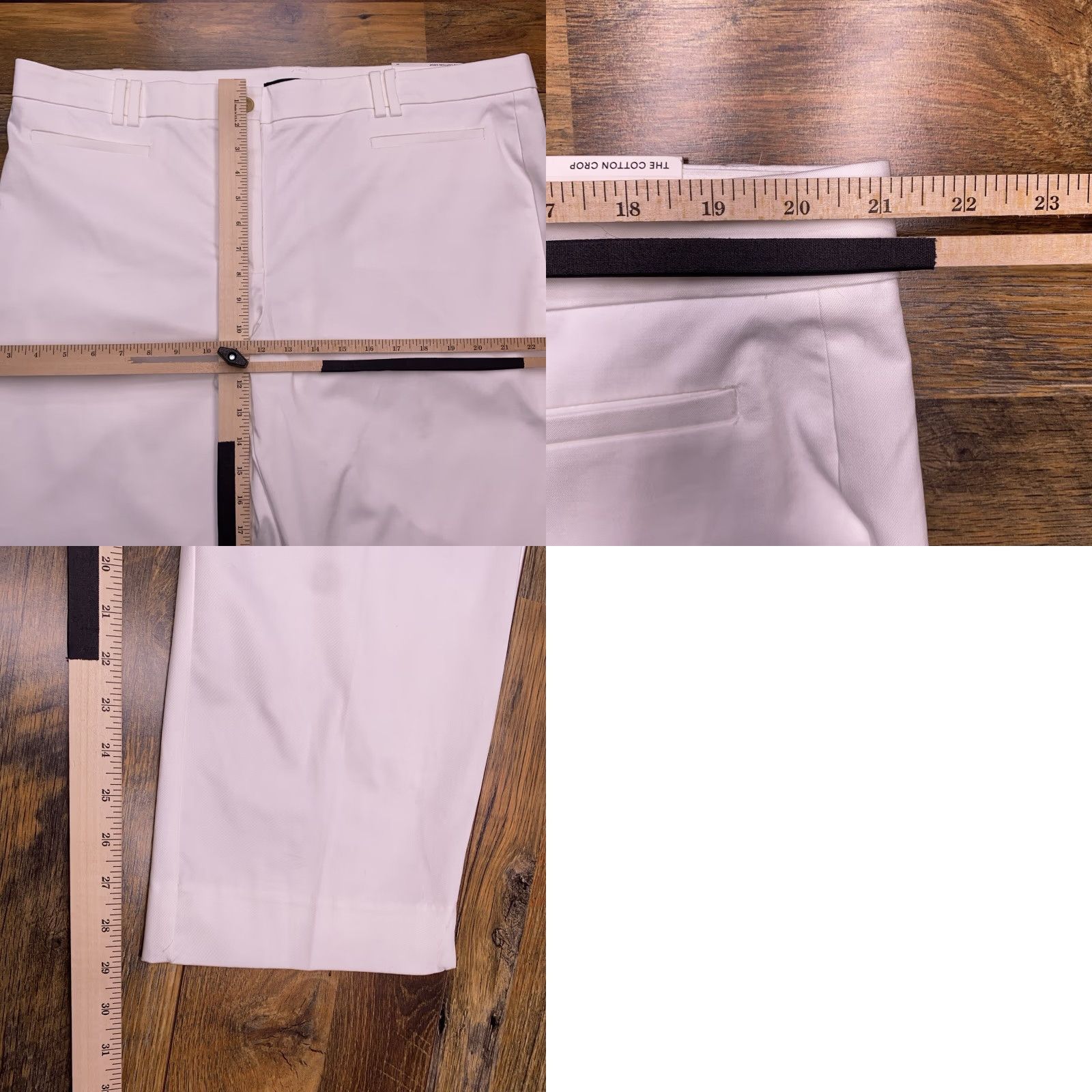 Ann Taylor Ann Taylor Cotton Crop Pants 18 Tall White Mid Rise Stretch New Pants Tall White 18 Size 40" / US 18 - 9 Thumbnail