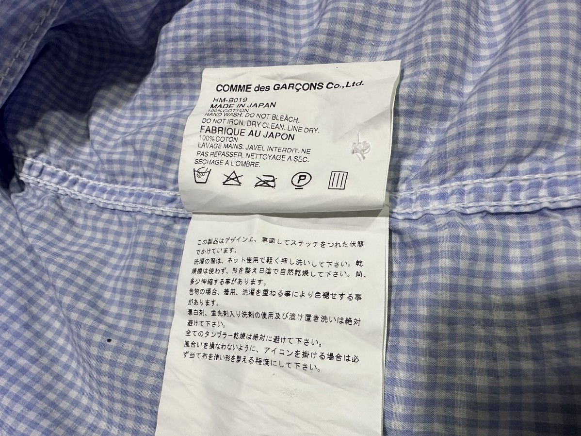 Comme des Garcons Homme 🔥Archived 2003 Vintage CDG Homme Check Shirt Wrinkled Stitch Size US M / EU 48-50 / 2 - 6 Thumbnail