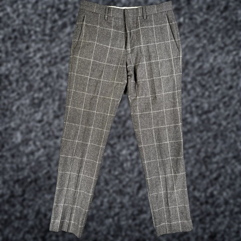 J.Crew J.Crew Ludlow Slim Dress Pants Mens 29x30 Gray Plaid Wool Lined  Tapered Leg | Grailed