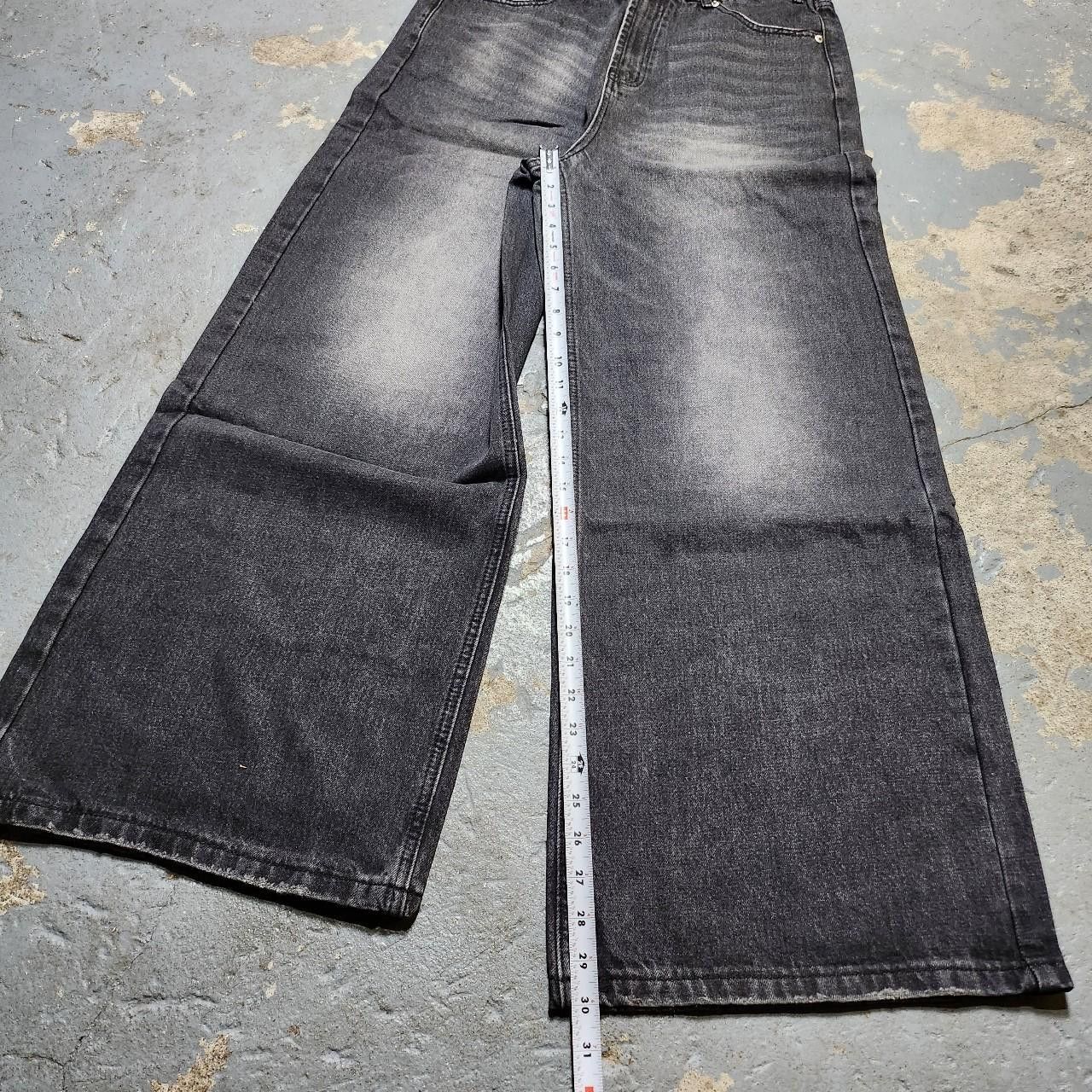 Japanese Brand Baggy Loose Fit Grey Faded Jeans Size US 32 / EU 48 - 5 Thumbnail