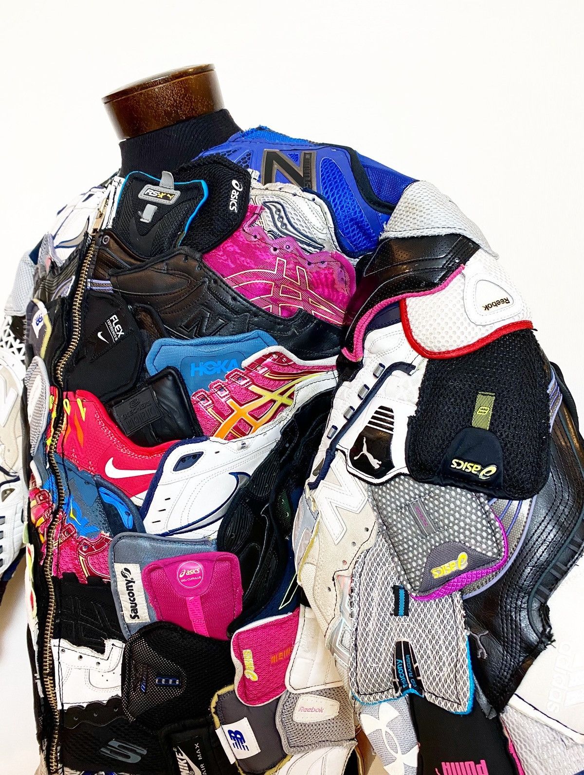Handmade JACKET FROM SNEAKERS UPCYCLE BOMBER HANDMADE CUSTOM 1 OF 1 Size US L / EU 52-54 / 3 - 3 Thumbnail