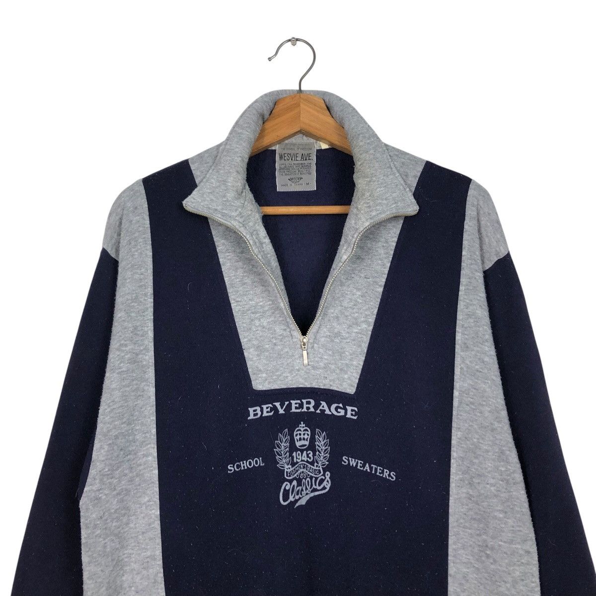 Japanese Brand × Vintage 📌Vintage Half Zipper Sweatshirt Beverage Big Logo Size US M / EU 48-50 / 2 - 13 Thumbnail