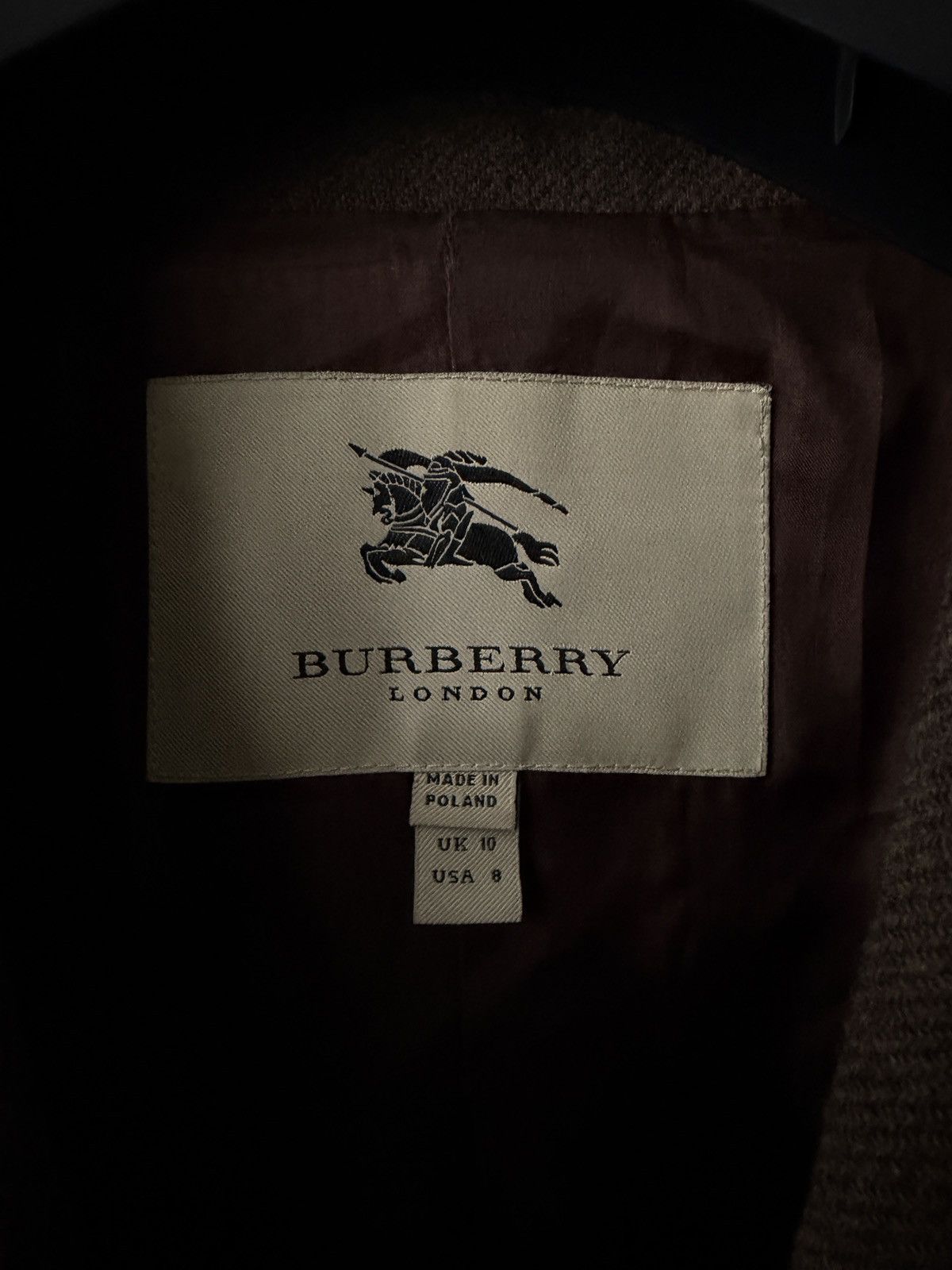 Burberry BURBERRY LONDON 100% Wool 1 Button Blazer Jacket US 8 Brown Size M / US 6-8 / IT 42-44 - 9 Thumbnail
