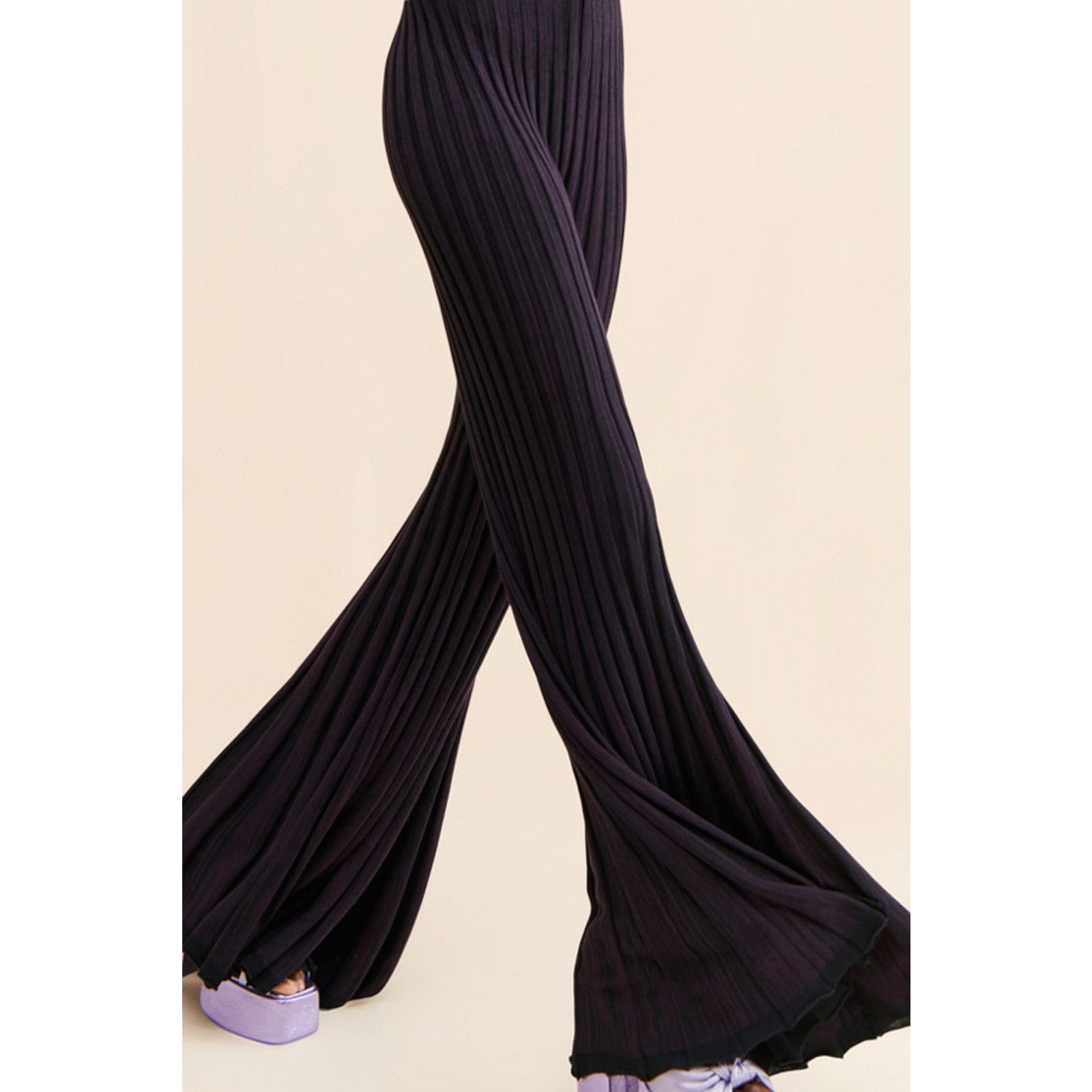 Free People New Free People Ladies Jumpsuit $168 XS Plum Ribbed Knit Size 26" / US 2 / IT 38 - 6 Thumbnail