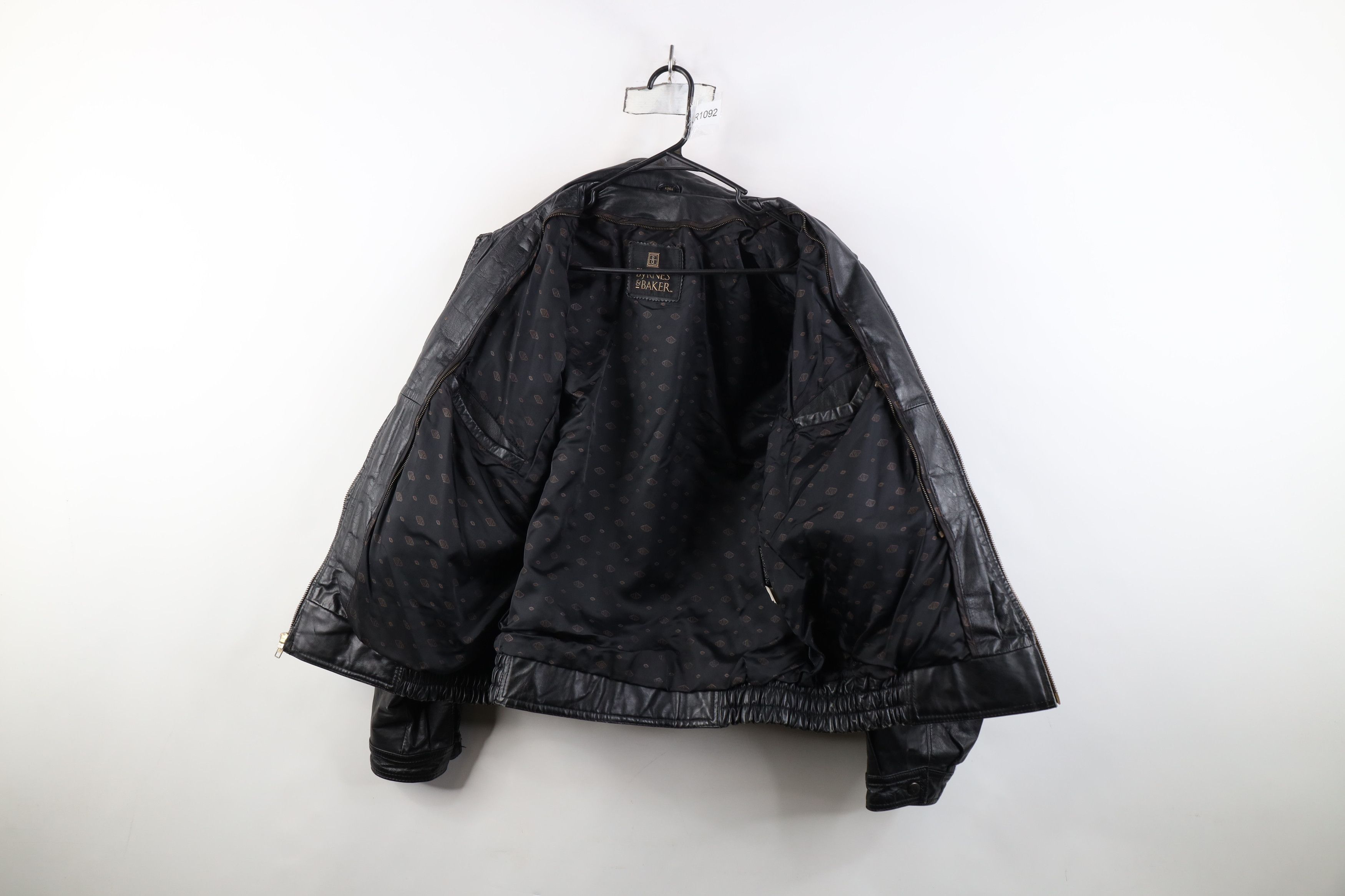 Vintage Vintage 90s Streetwear Full Zip Leather Flight Bomber Jacket Size US L / EU 52-54 / 3 - 11 Thumbnail