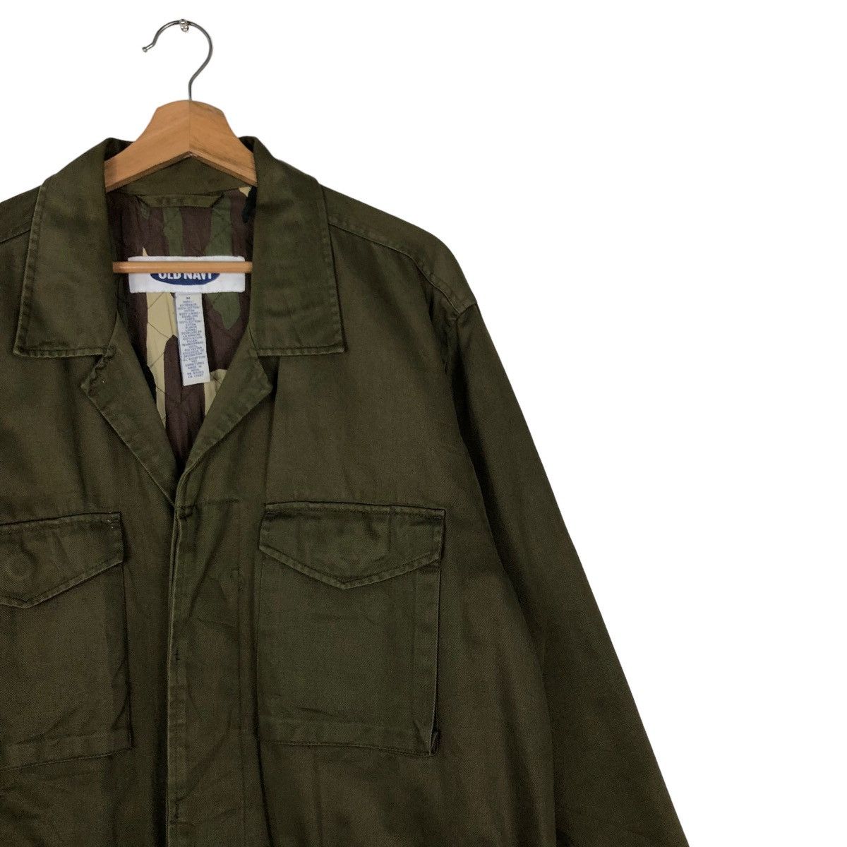Old Navy 📌VINTAGE CHORE BIKER MILITARY JACKET OLDNAVY CAMOUFLAGE Size US M / EU 48-50 / 2 - 6 Thumbnail