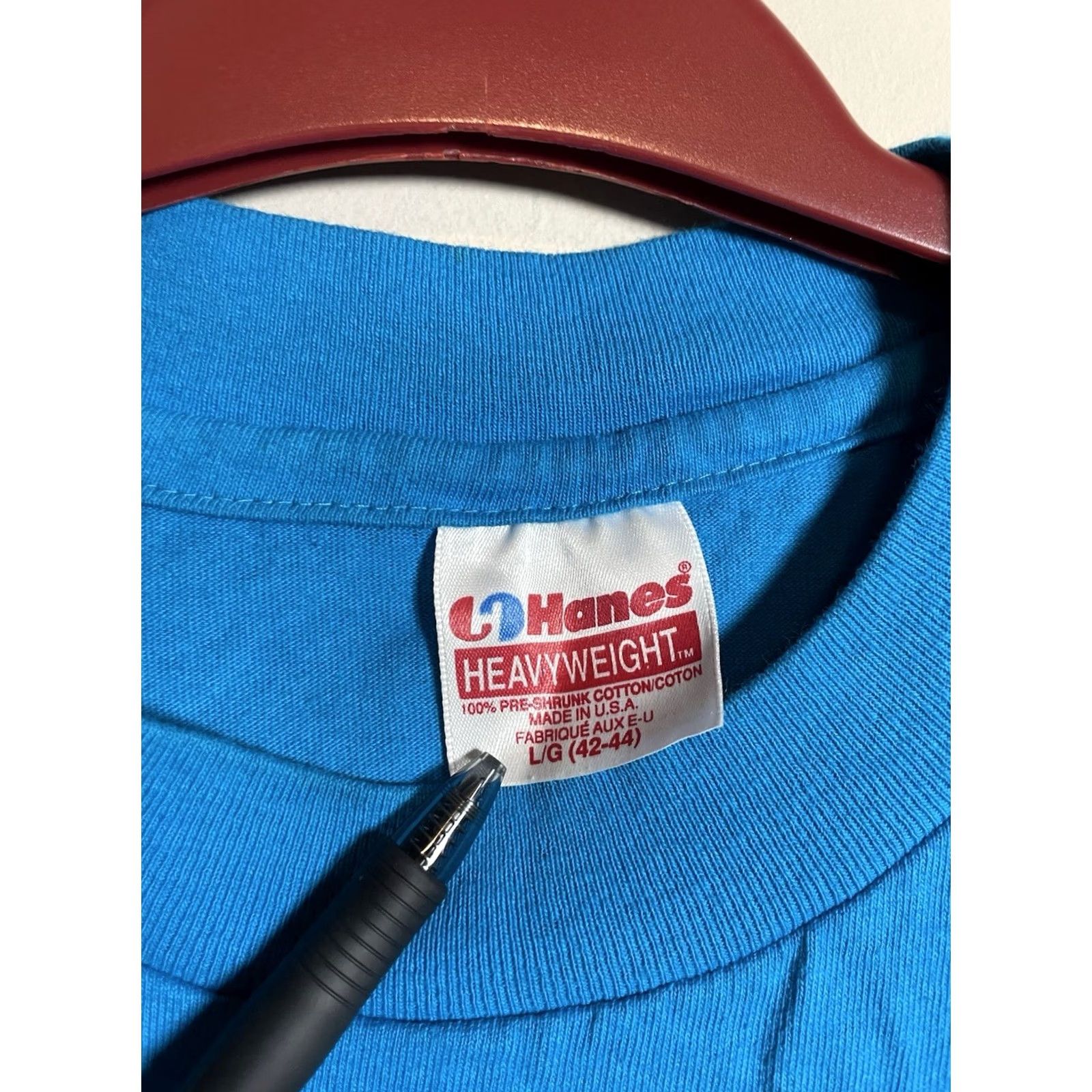 Hanes VINTAGE 90s Cerromar Beach Palm Trees Hanes Shirt Size L Blue Short Sleeve Knit T-Shirt Mens 90s Beach Neon Size US L / EU 52-54 / 3 - 5 Thumbnail