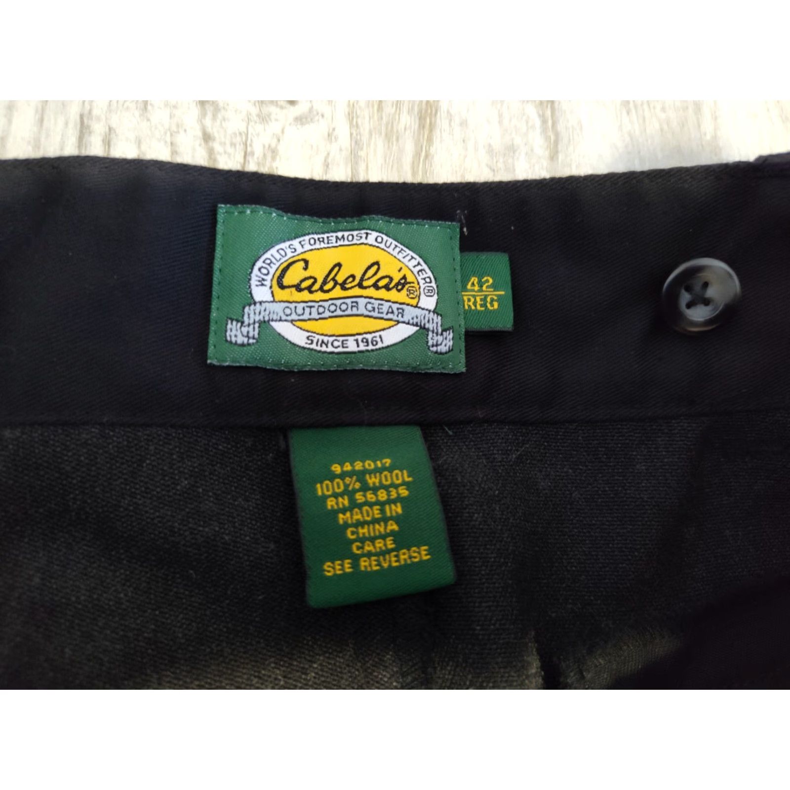 Vintage VINTAGE Cabelas Wool Pants Outdoor Hunting 100% Wool Men Sz 42X28 Black Winter Size US 42 / EU 58 - 6 Thumbnail