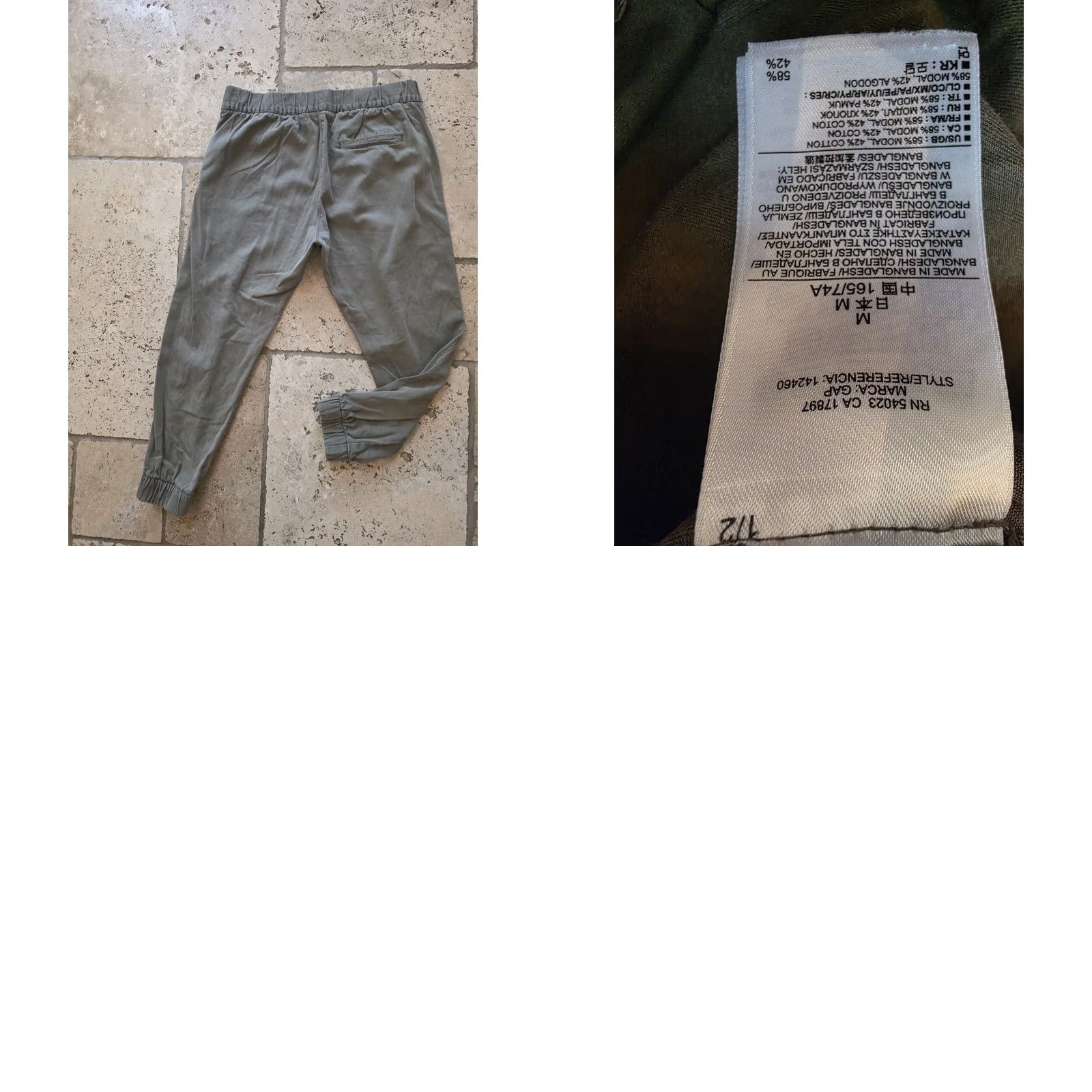 Gap GAP Jogger Pants Women M Green Army Soft Olive Utility Joggers Size 32" / US 10 / IT 46 - 9 Thumbnail