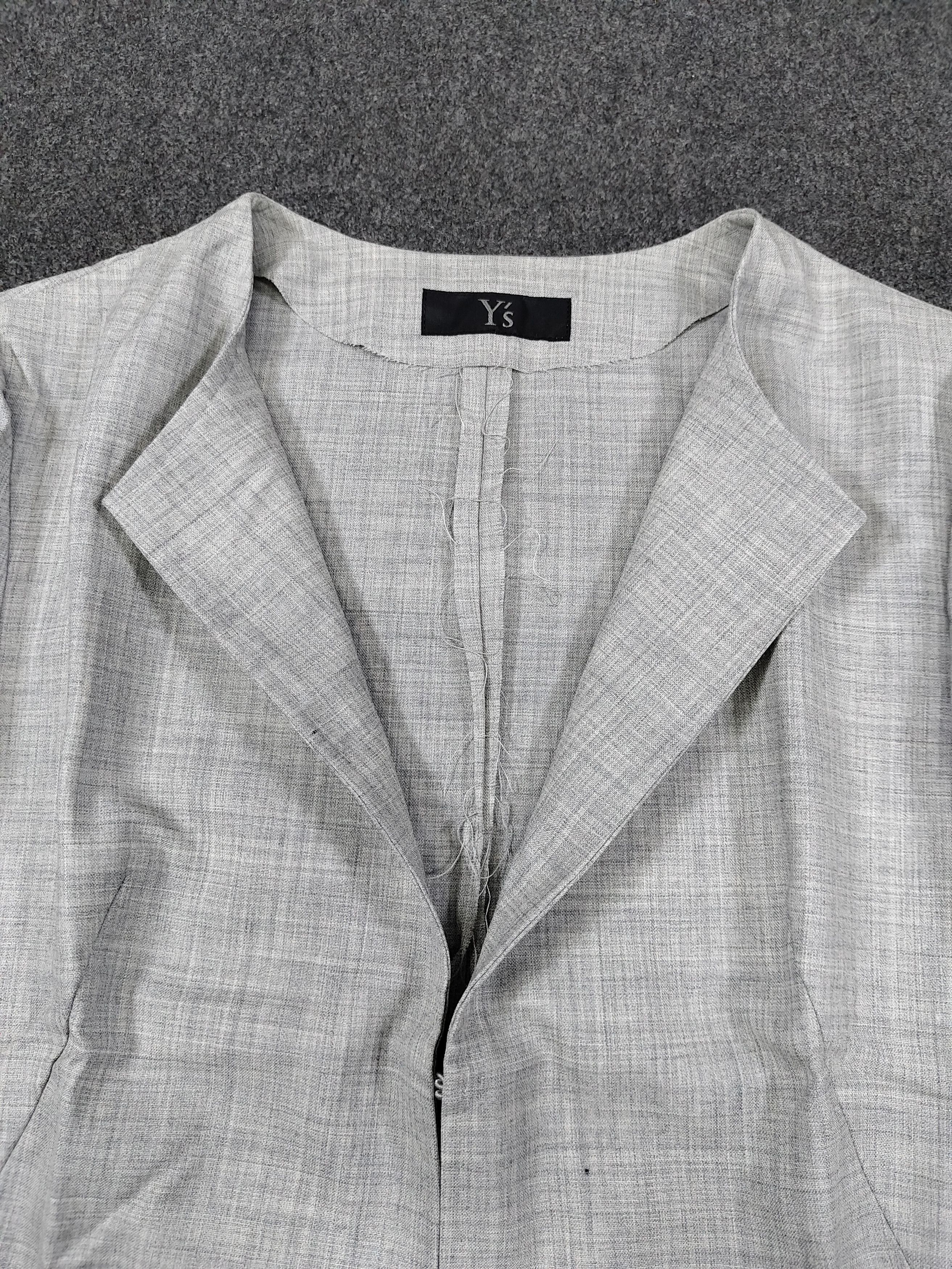 Yohji Yamamoto SAMPLE Y’s- Clean Minimalist Collarless Tailored Jacket Size M / US 6-8 / IT 42-44 - 5 Thumbnail