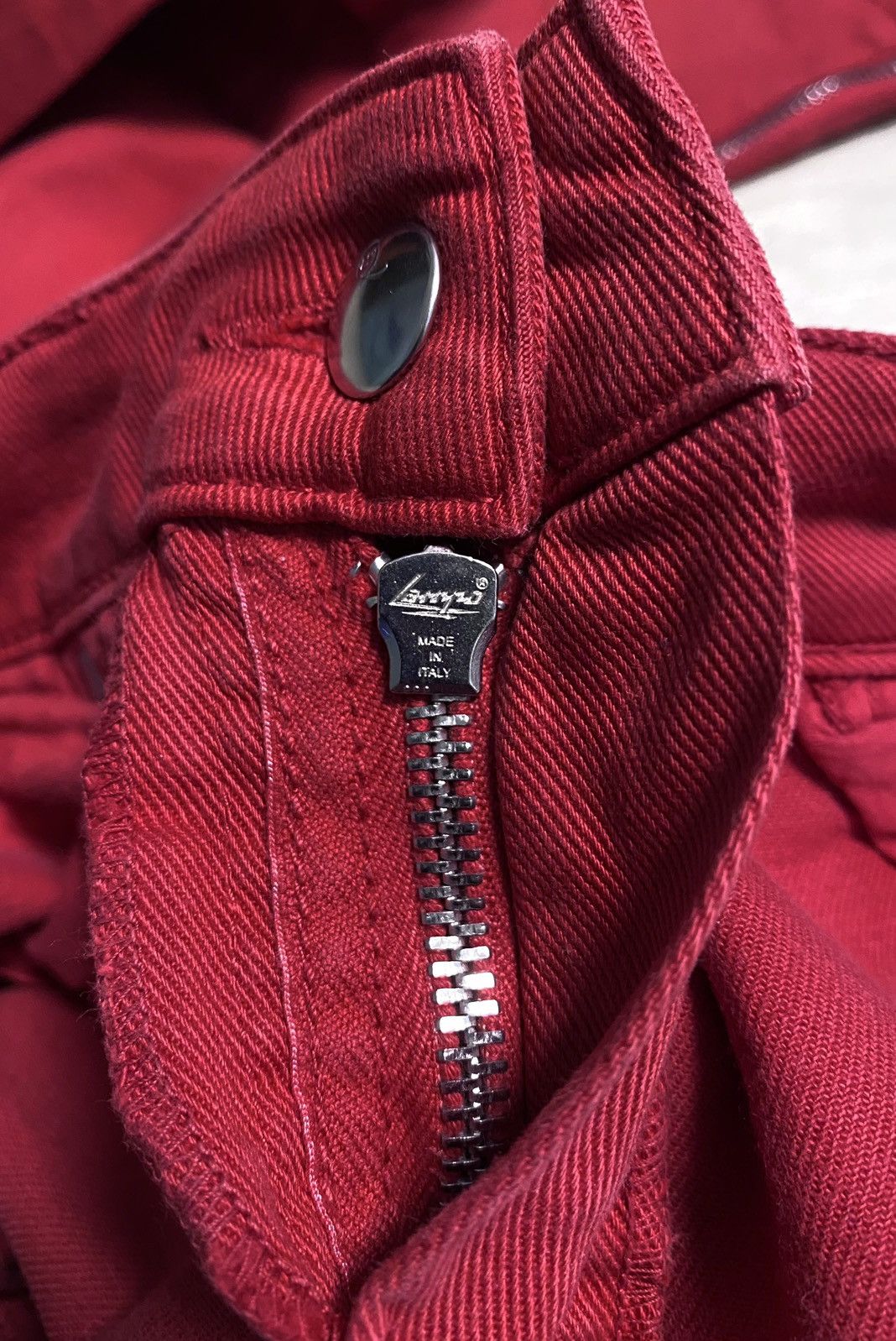 Alexander McQueen 2013 Alexander McQueen McQ Red Zip Slim Fit Jeans Denim Size 26" / US 2 / IT 38 - 23 Thumbnail