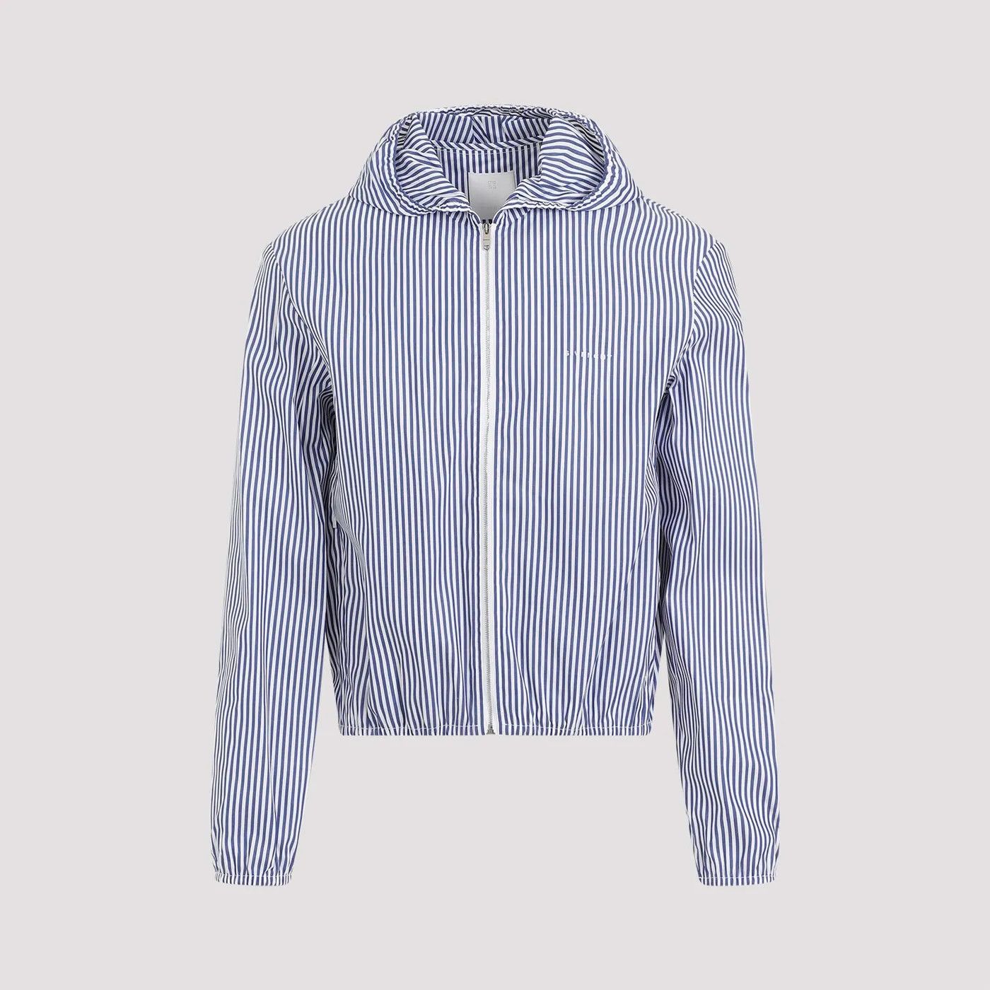 Givenchy o1srvl11e0125 Striped Hooded Windbreaker in Blue Size US S / EU 44-46 / 1 - 1 Thumbnail