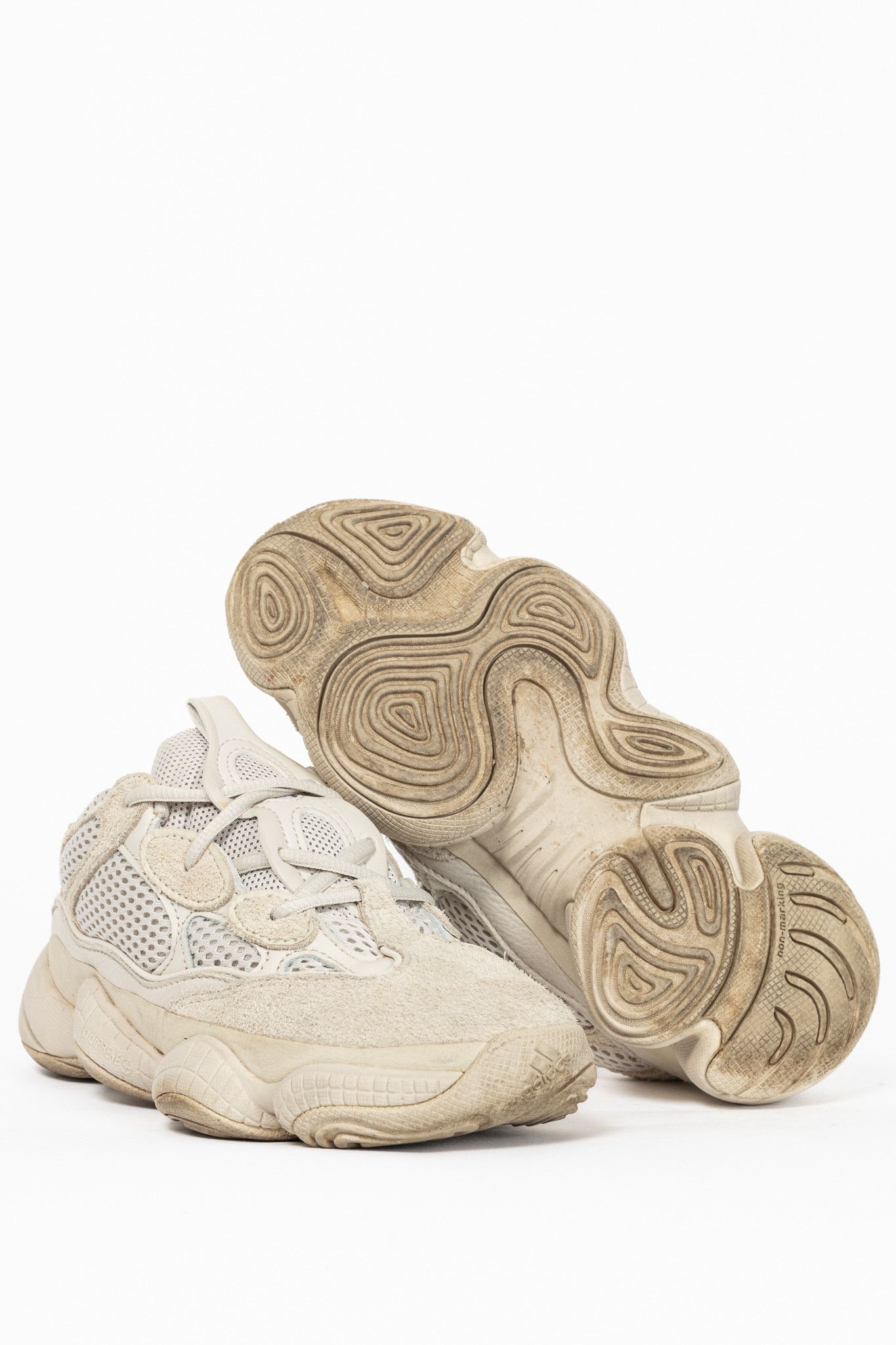 Yeezy Adidas Yeezy 500 "Blush" Suede & Mesh Sneakers Size US 4.5 / IT 34.5 - 4 Thumbnail